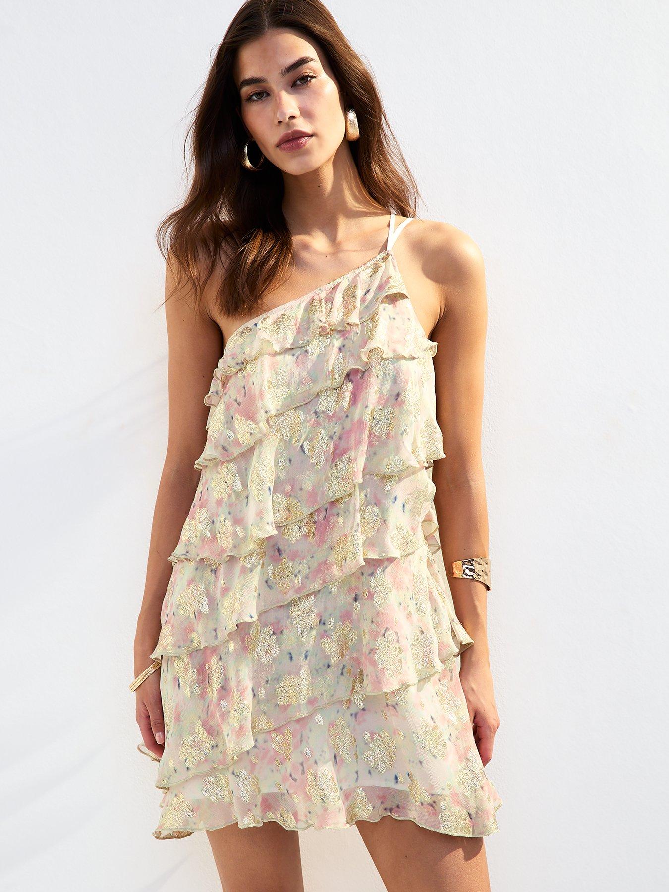 new-look-gold-jaquard-one-shoulder-mini-dress-pinkfront