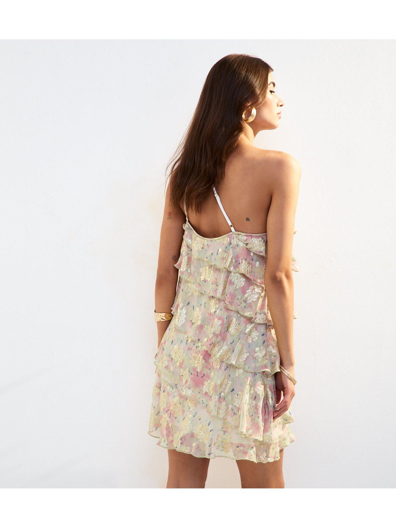 new-look-gold-jaquard-one-shoulder-mini-dress-pinkstillFront