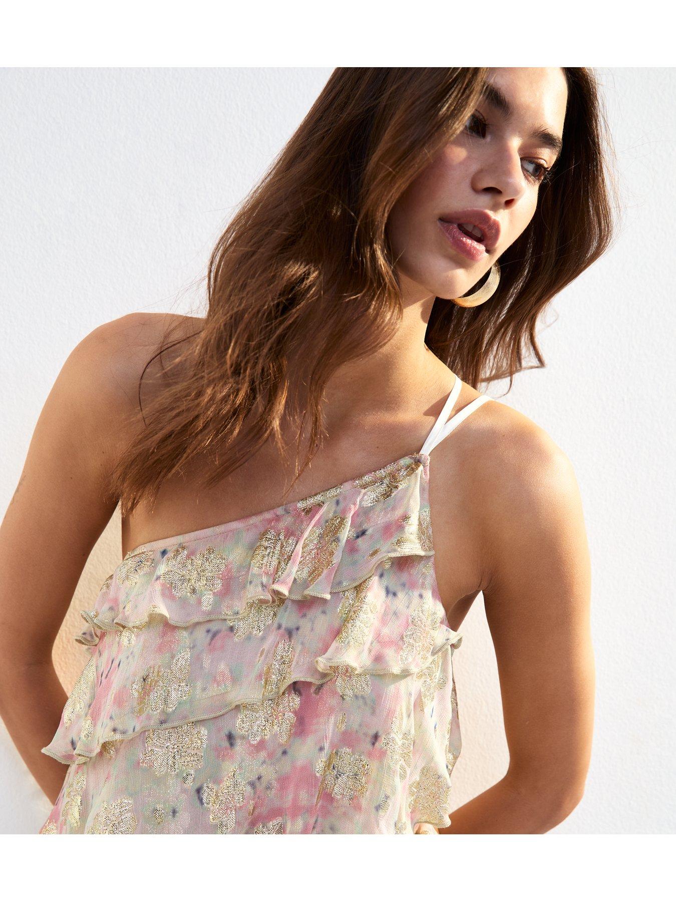 new-look-gold-jaquard-one-shoulder-mini-dress-pinkoutfit