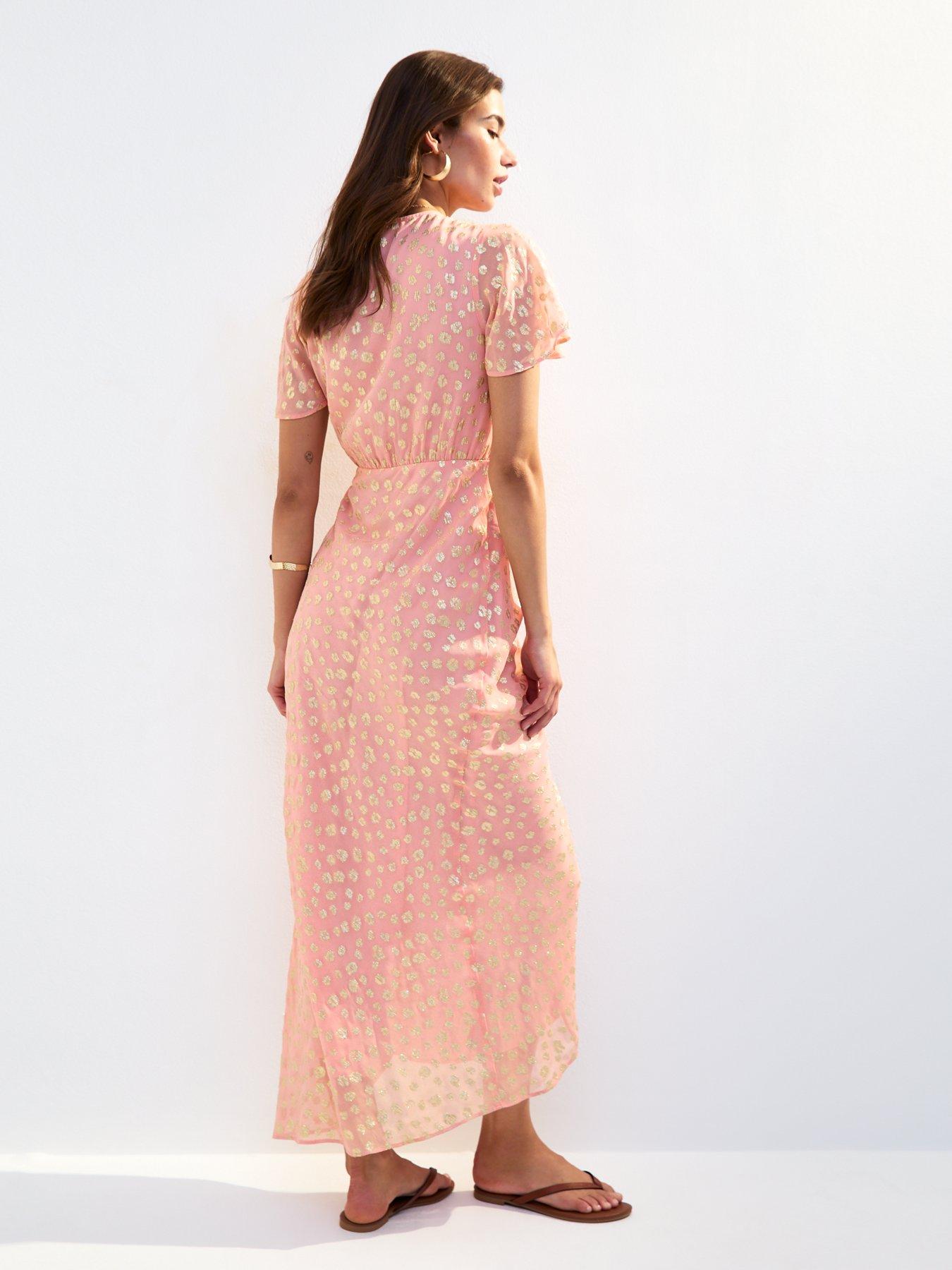 new-look-jacquard-wrap-midi-dress-pinkstillFront