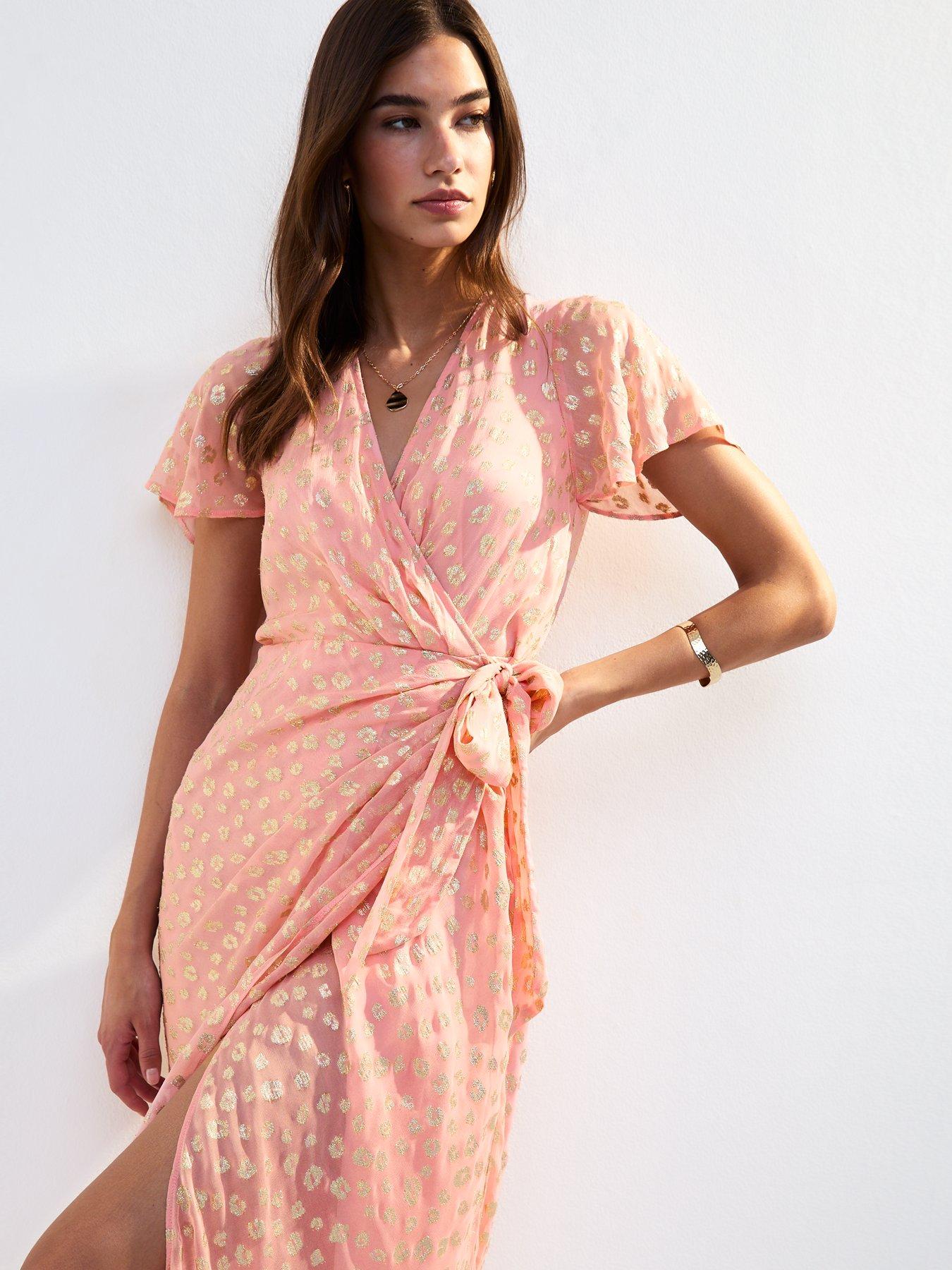new-look-jacquard-wrap-midi-dress-pinkback