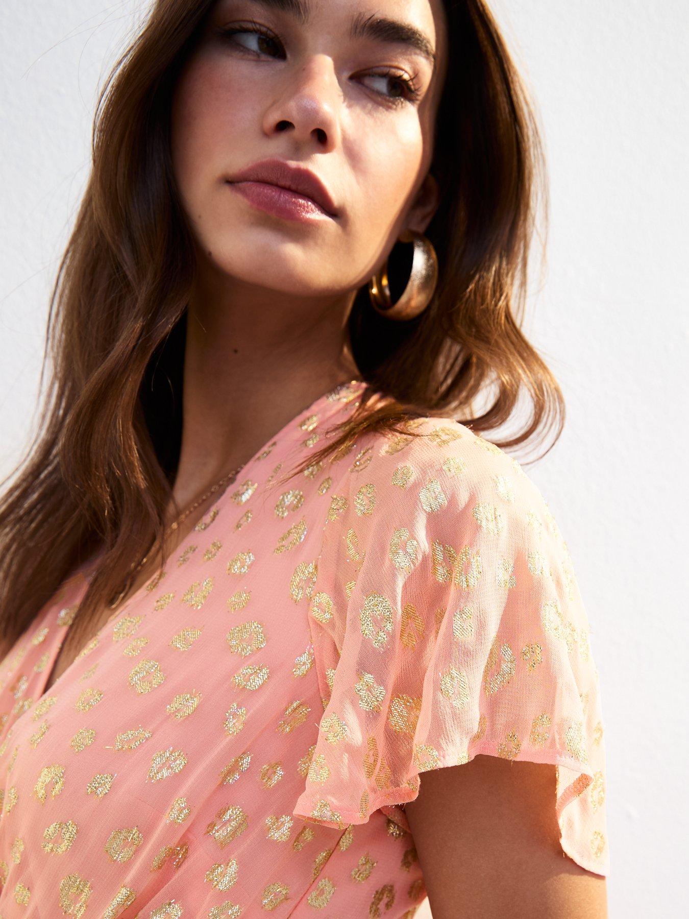 new-look-jacquard-wrap-midi-dress-pinkoutfit