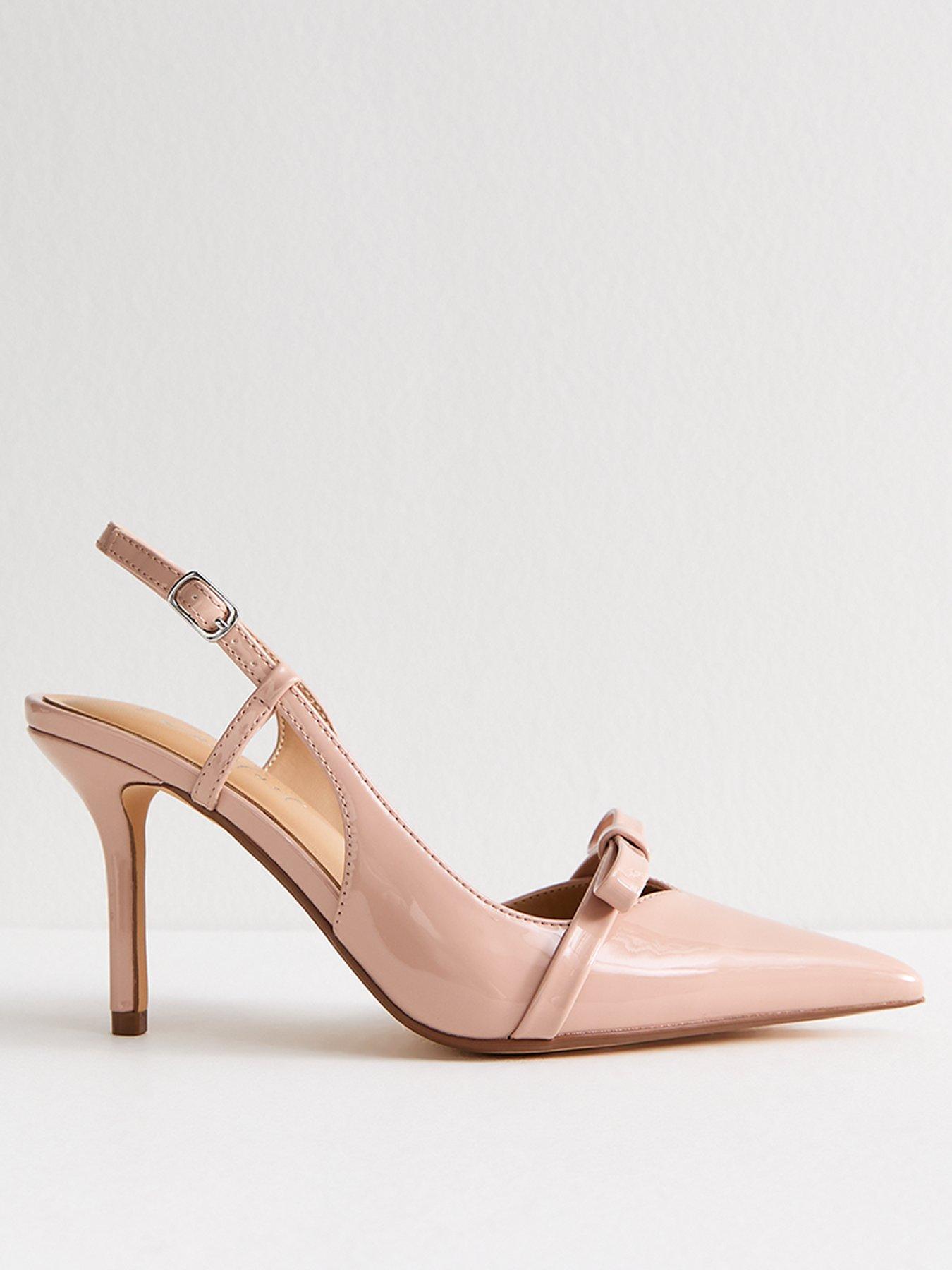 undefined Slingback Bow Court Heel - Pink