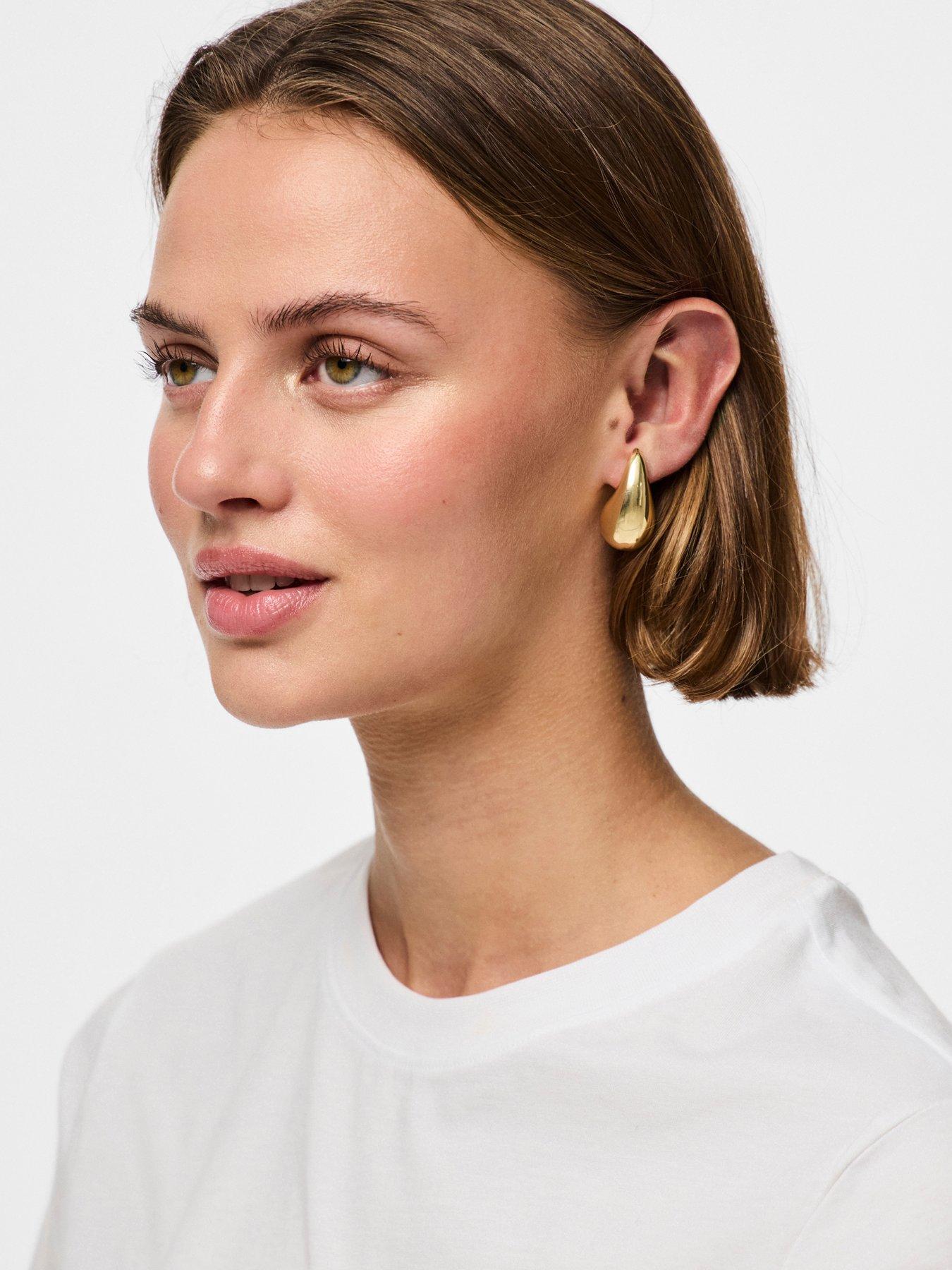 Image 2 of 2 of PIECES Emmey Earrings - Gold