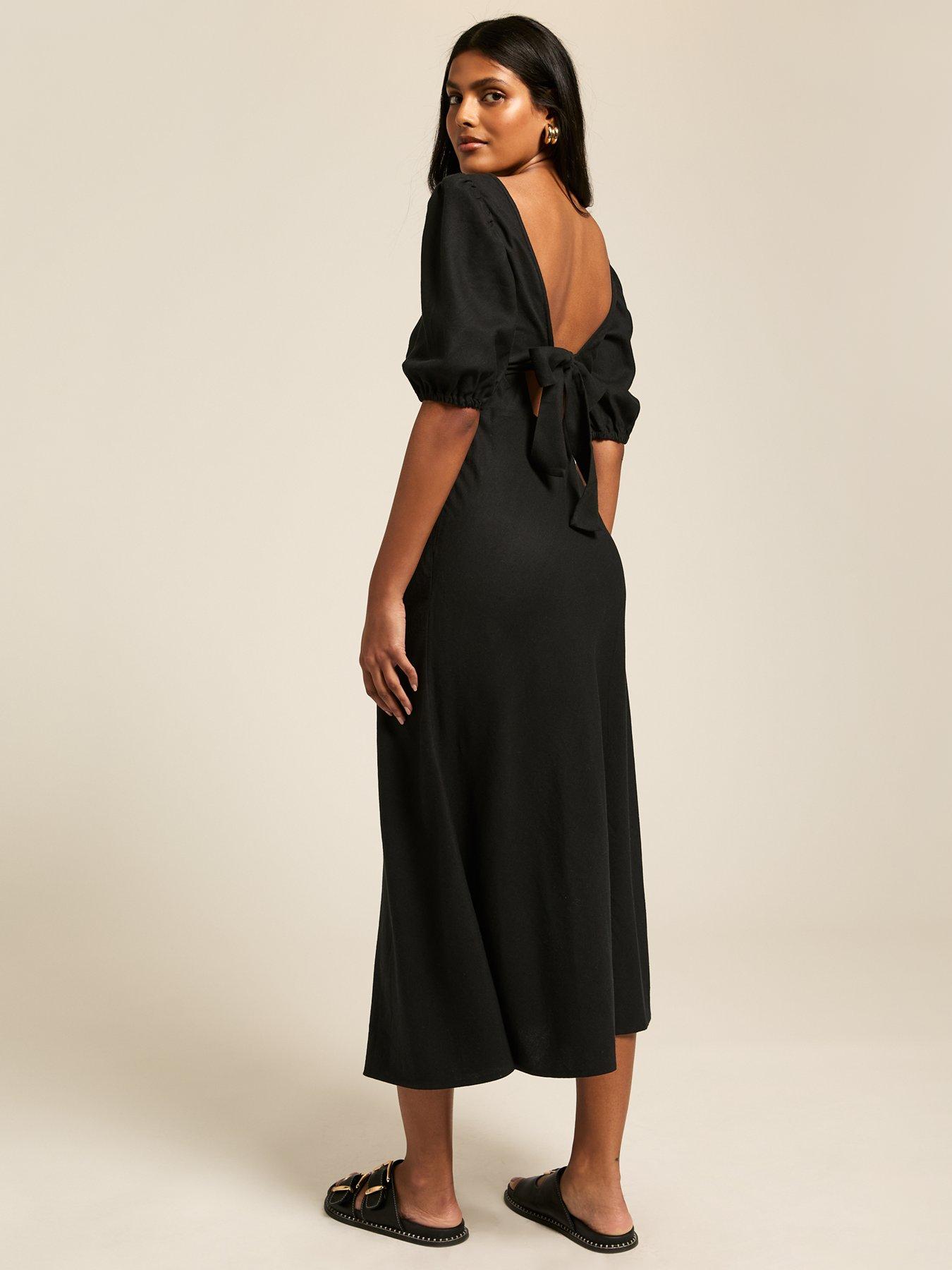 new-look-bow-tie-back-midi-dress-blackstillFront