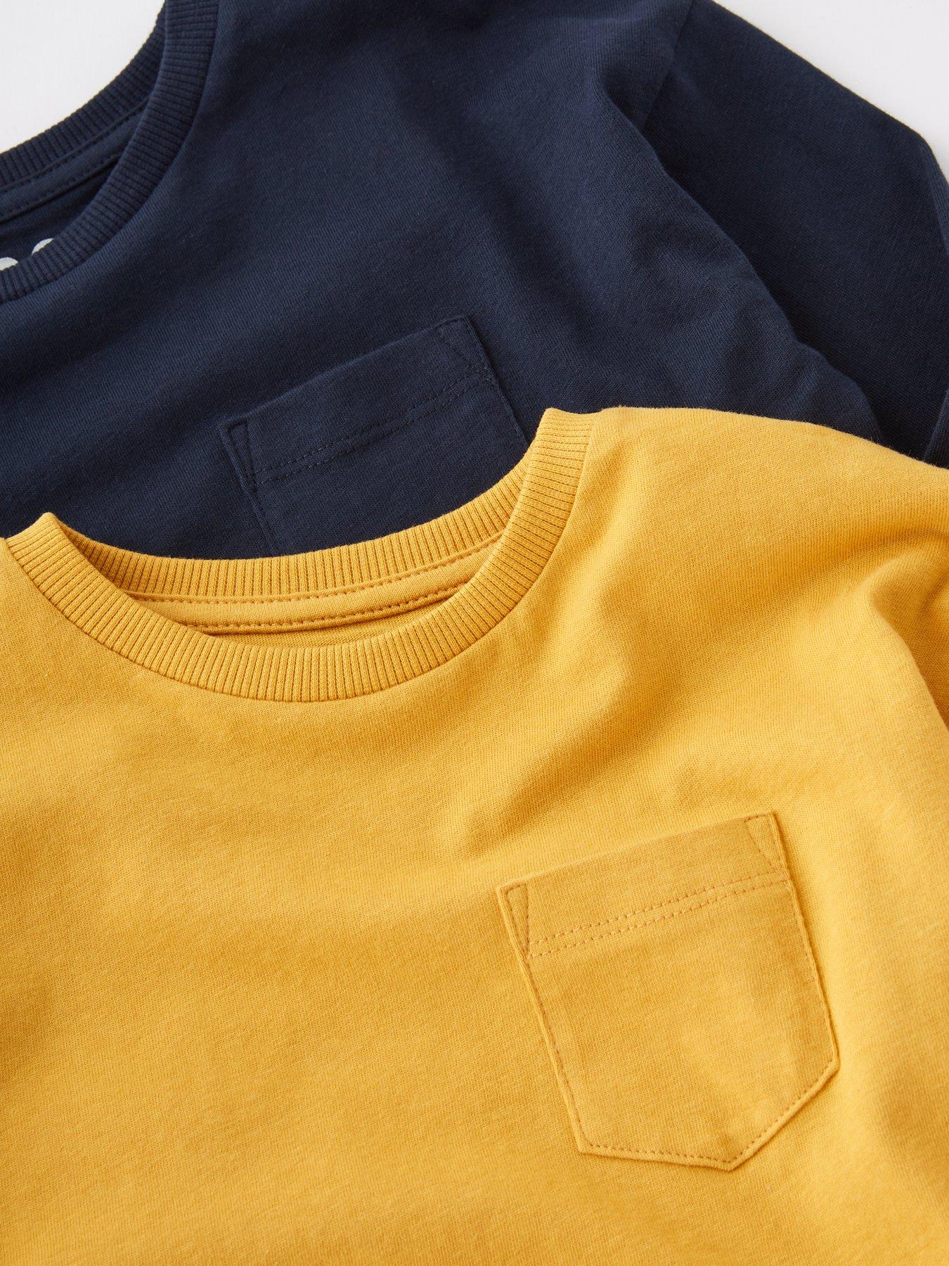 Image 4 of 4 of The Very Collection Boys Drop Shoulder 2 Pack Pocket Detail T-shirt - Multi