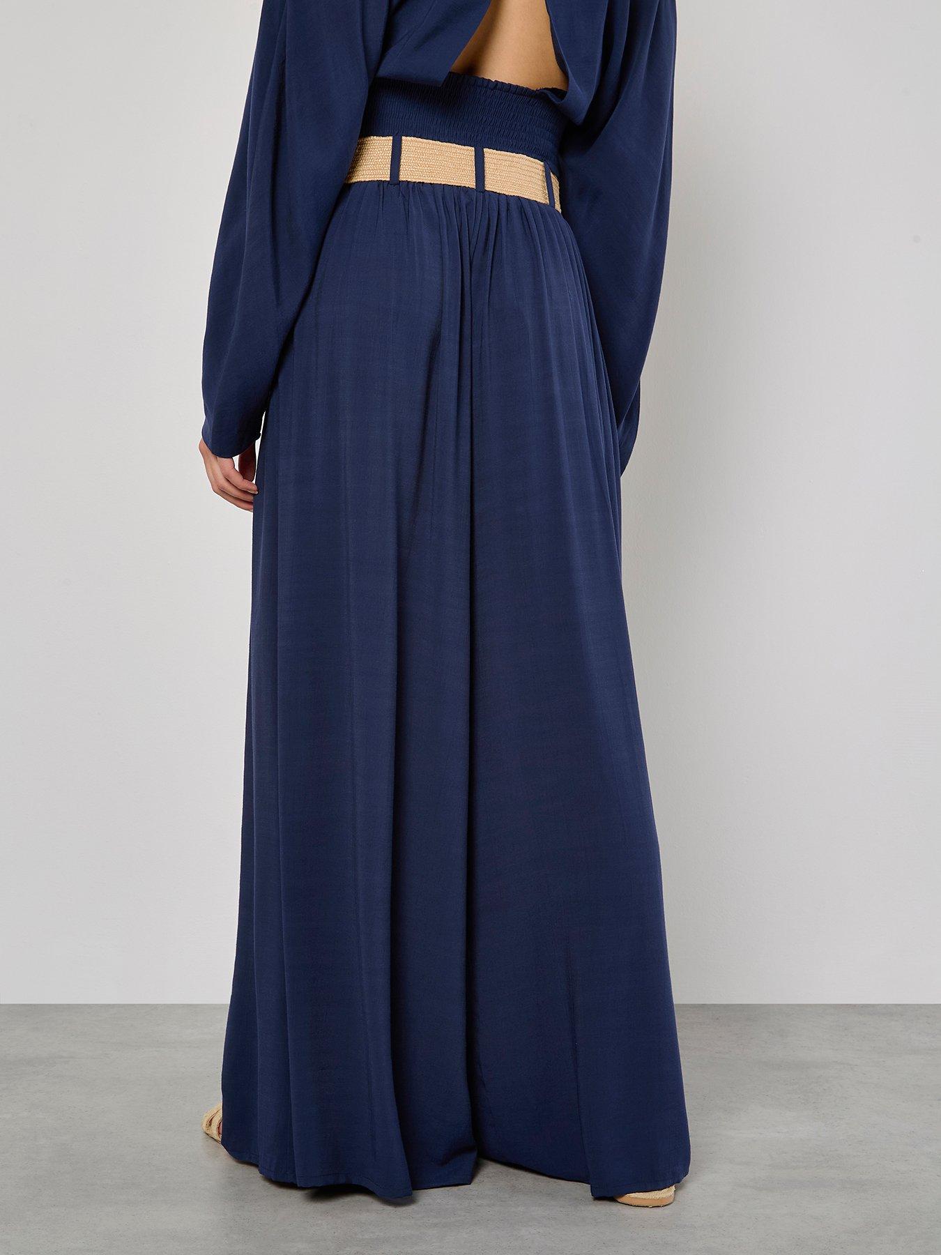 apricot-apricot-pleated-belted-palazzo-trouserstillFront