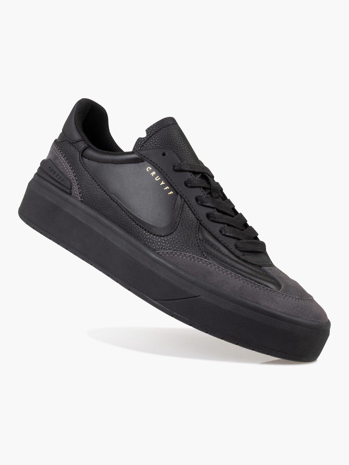 Image 7 of 7 of CRUYFF Aztec Soft Leather And Suede Trainers- Black