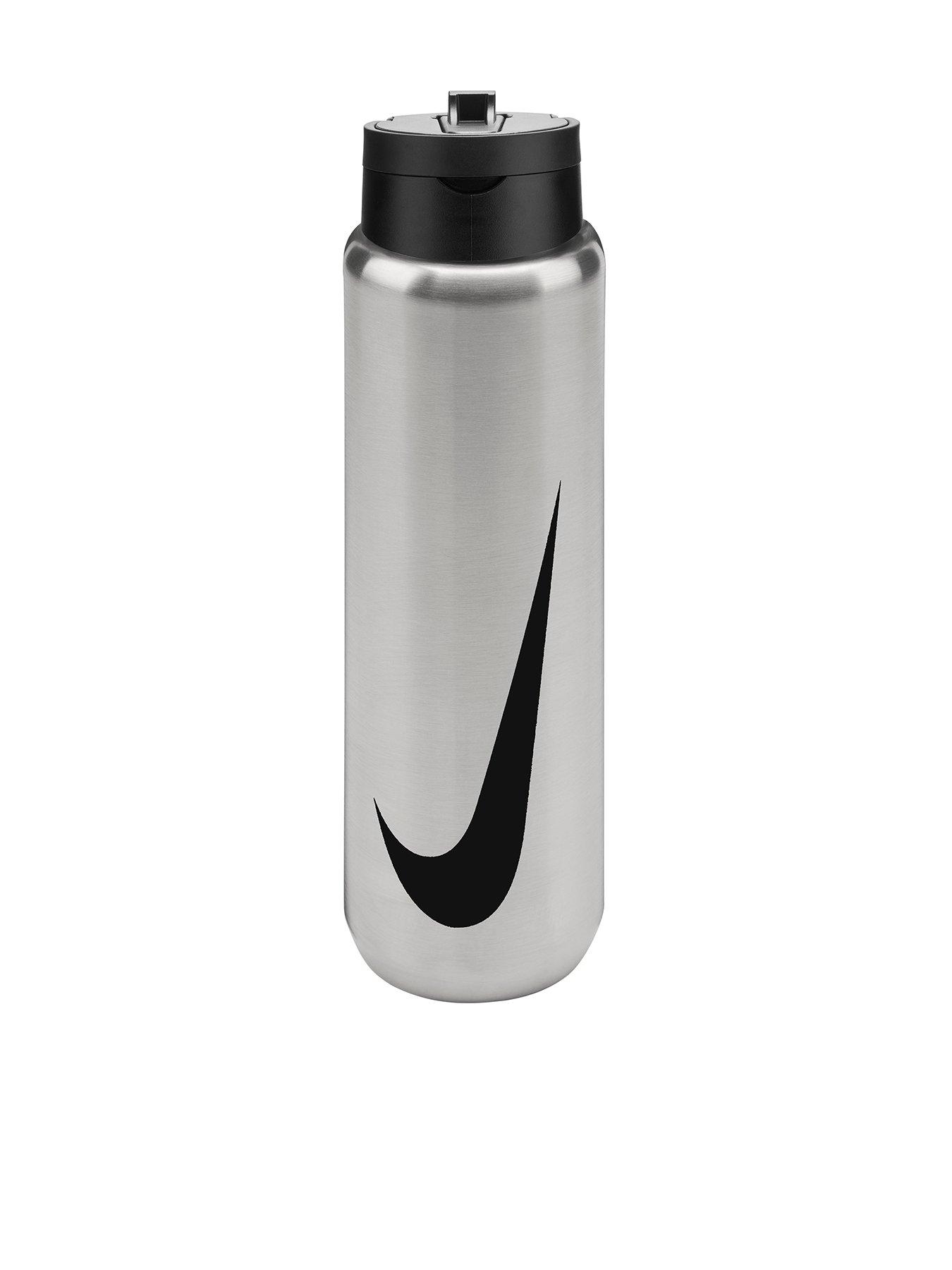 Nike Stainless Steel Recharge Straw Bottle 24 Oz / 710 Ml Rfsh - Grey/Black