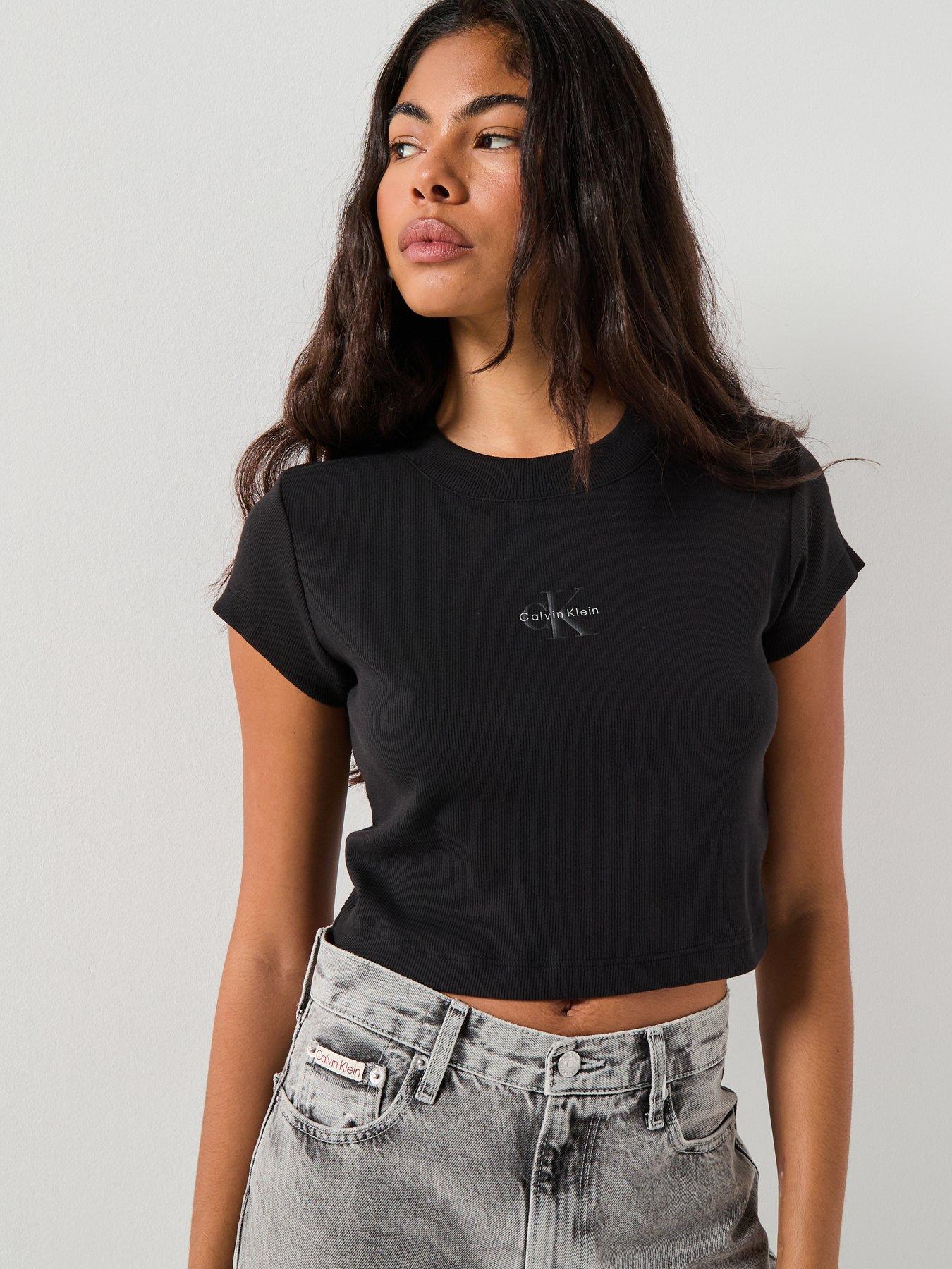 calvin-klein-jeans-monogram-baby-t-shirt-blackfront