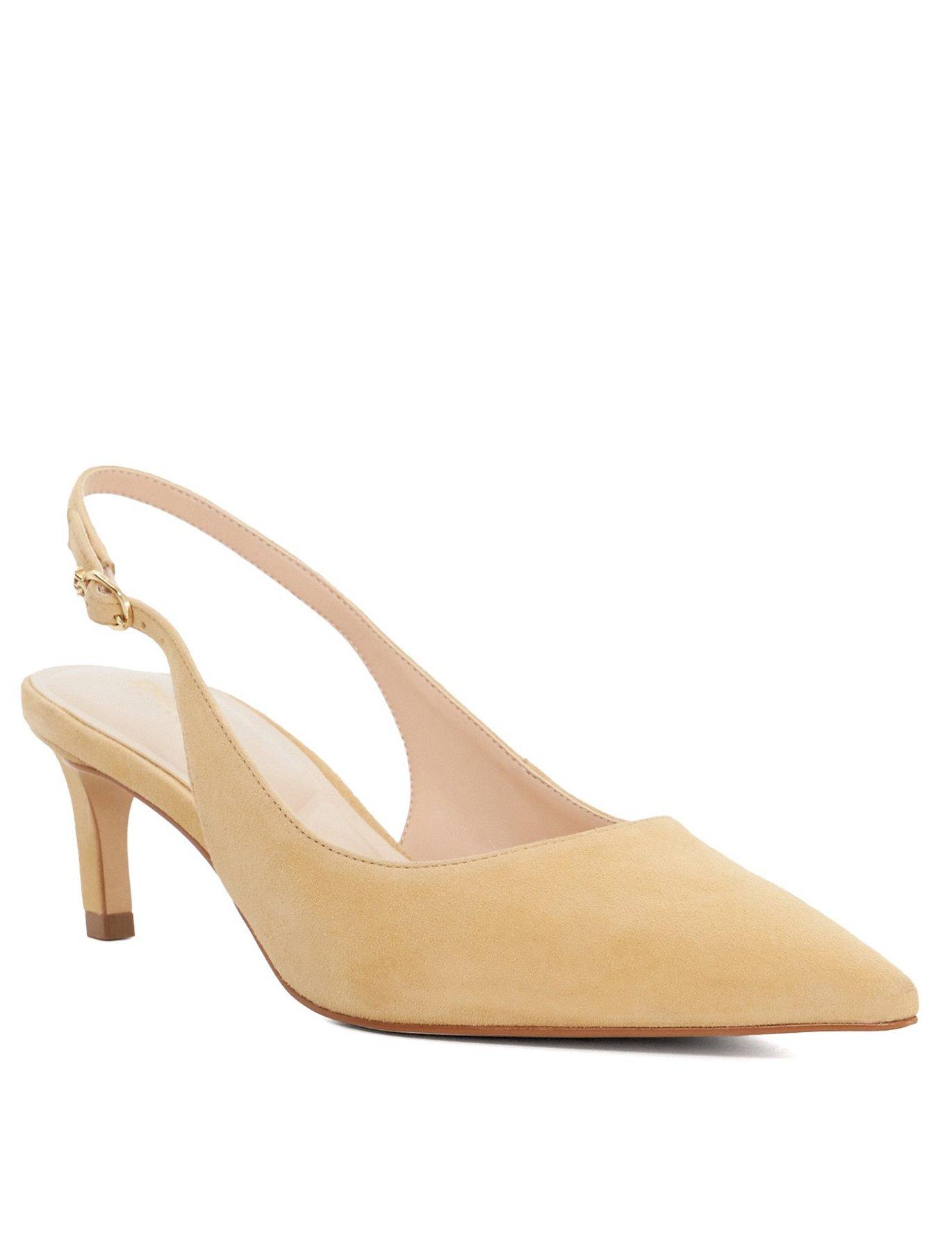 Image 2 of 4 of Dune London Celinna Suede Sling Back Heel - Sand