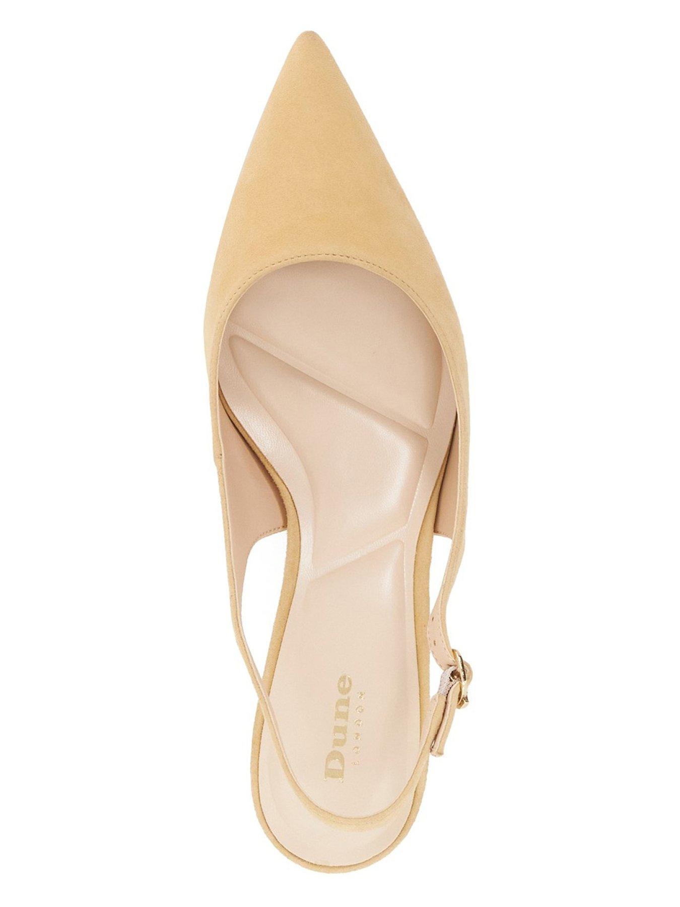 Image 4 of 4 of Dune London Celinna Suede Sling Back Heel - Sand
