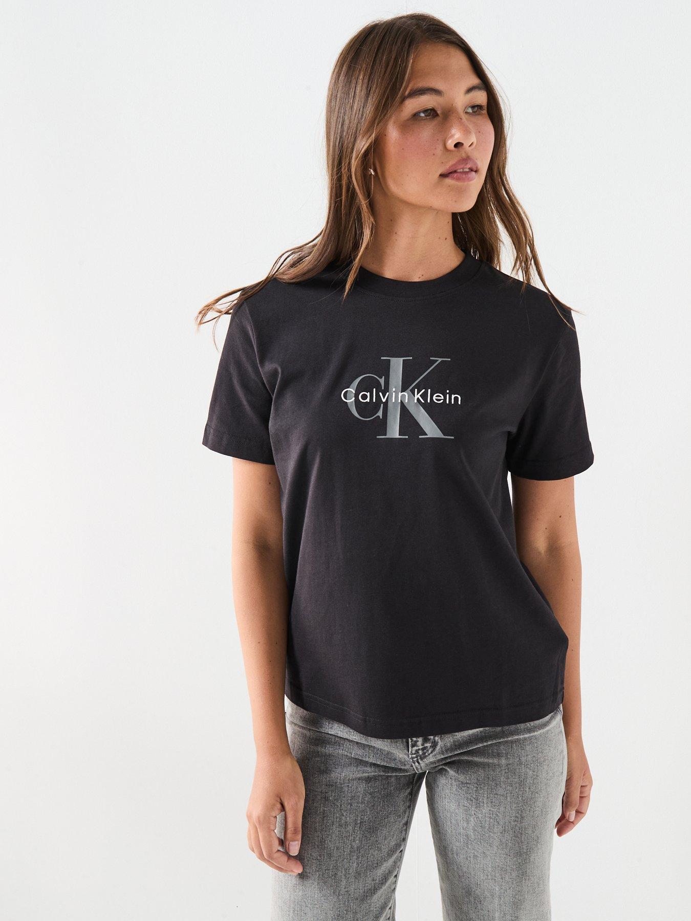 Calvin Klein Jeans Monologo Check T-Shirt - Black