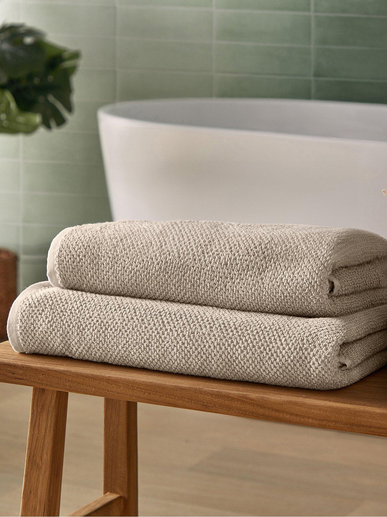 silentnight-popcorn-waffle-bath-sheet-2-pack