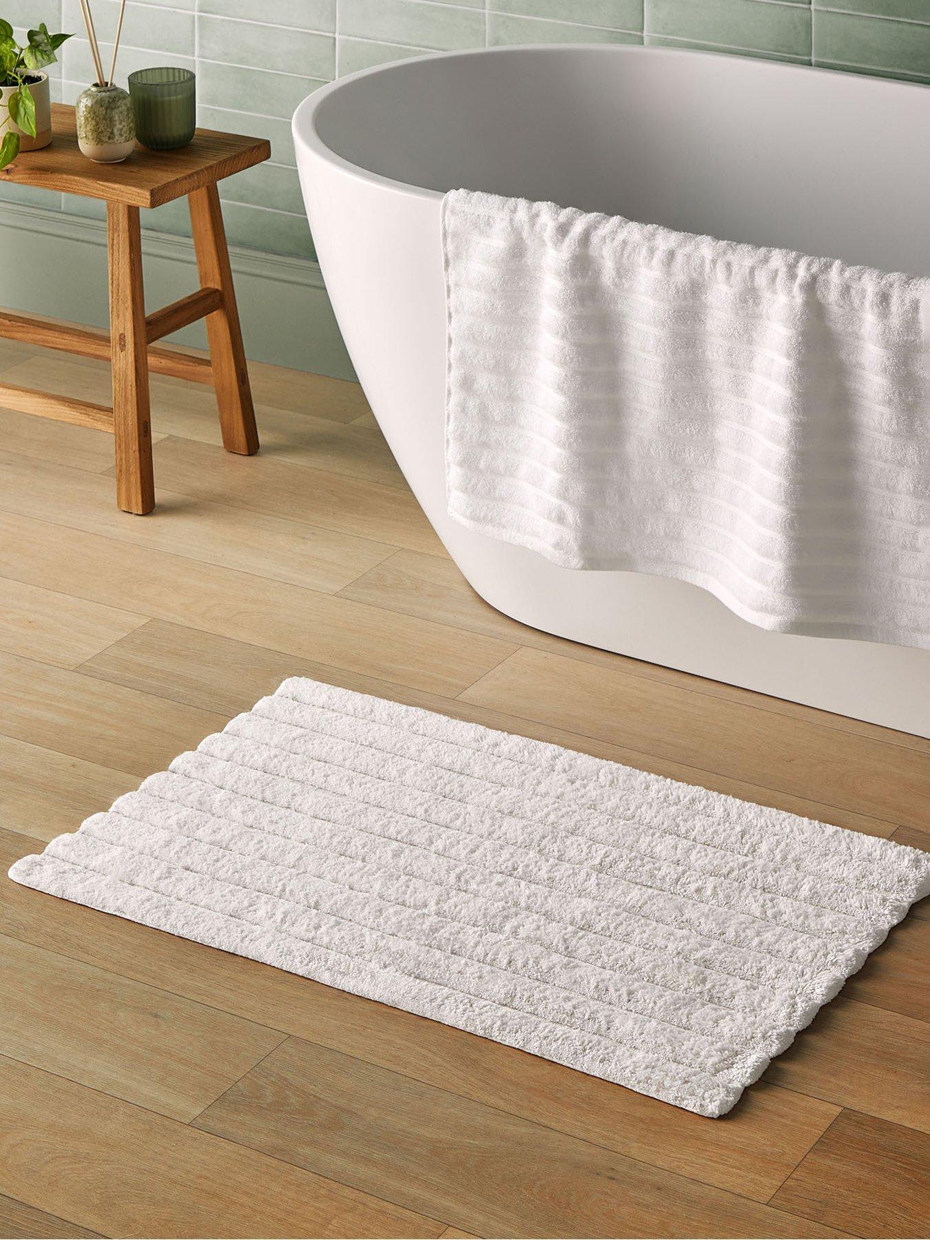 undefined Ribbed Cotton Bath Mat