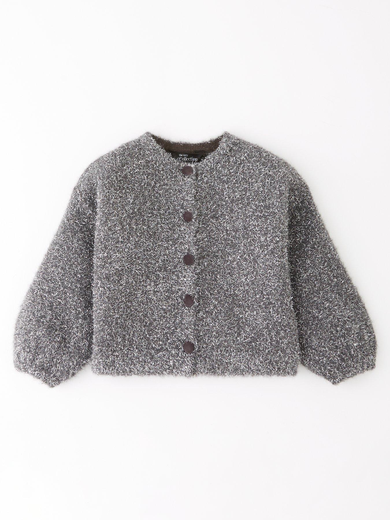 The Very Collection Girls Sparkle Cardigan - Black