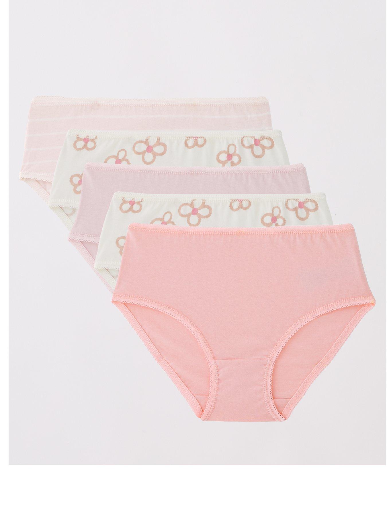 Mini V by Very Girls 5 Pack Floral Briefs - Multi