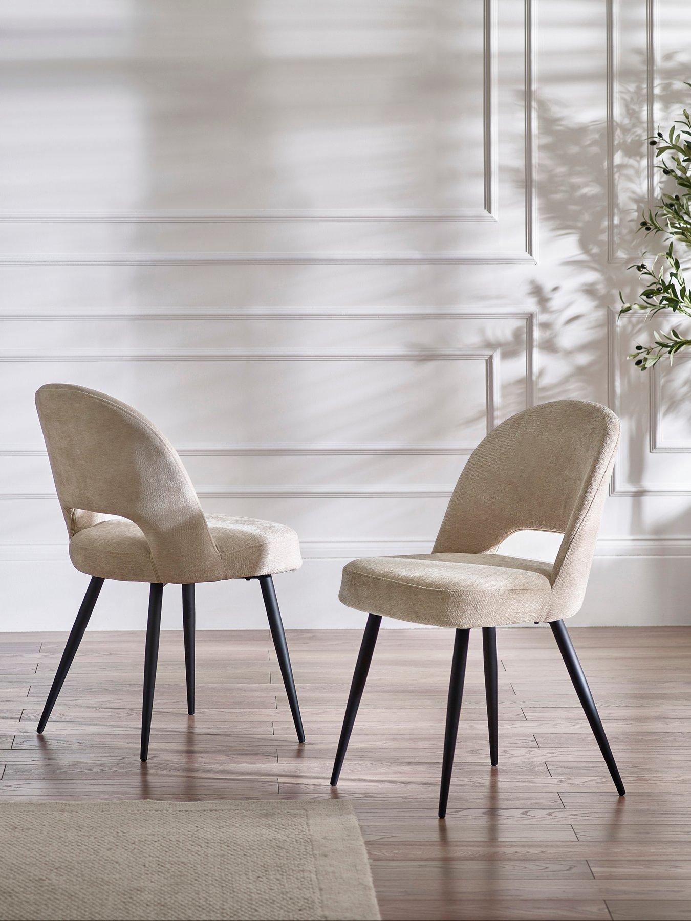 Image of Julian Bowen Set Of 2 Ella Dining Chairs - Calico