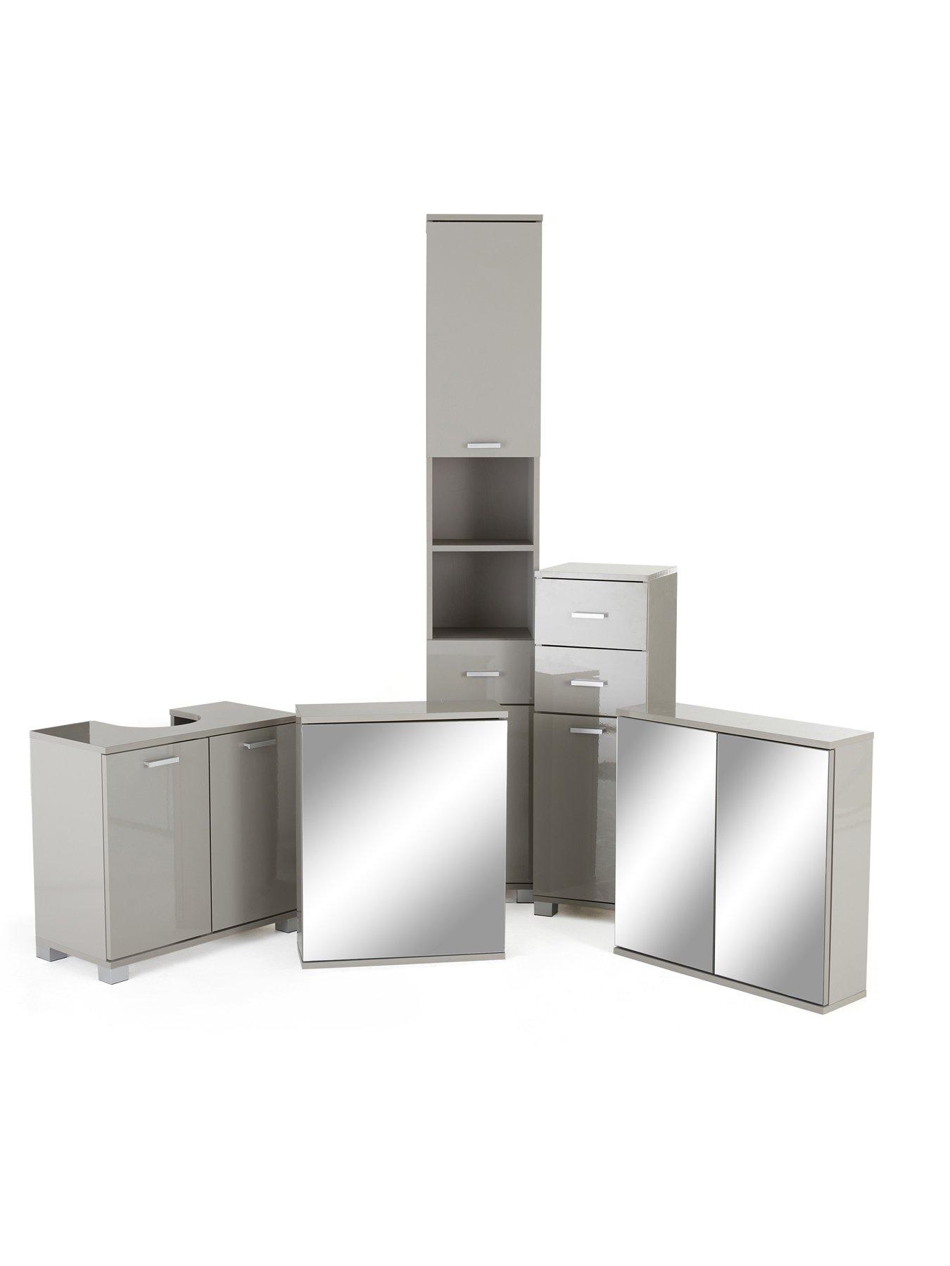 Image 6 of 7 of The Very Collection Rowan Gloss 2 Door Mirror Cabinet - FSC&reg; Certified