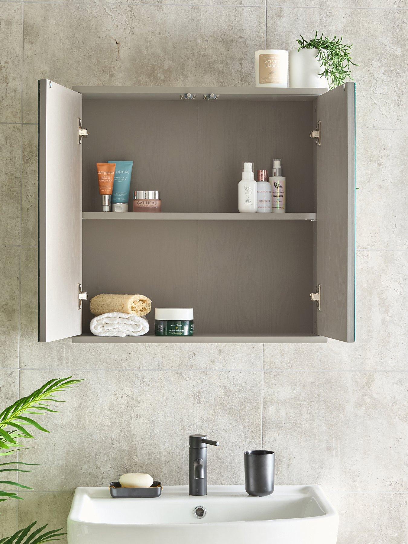 Image 7 of 7 of The Very Collection Rowan Gloss 2 Door Mirror Cabinet - FSC&reg; Certified