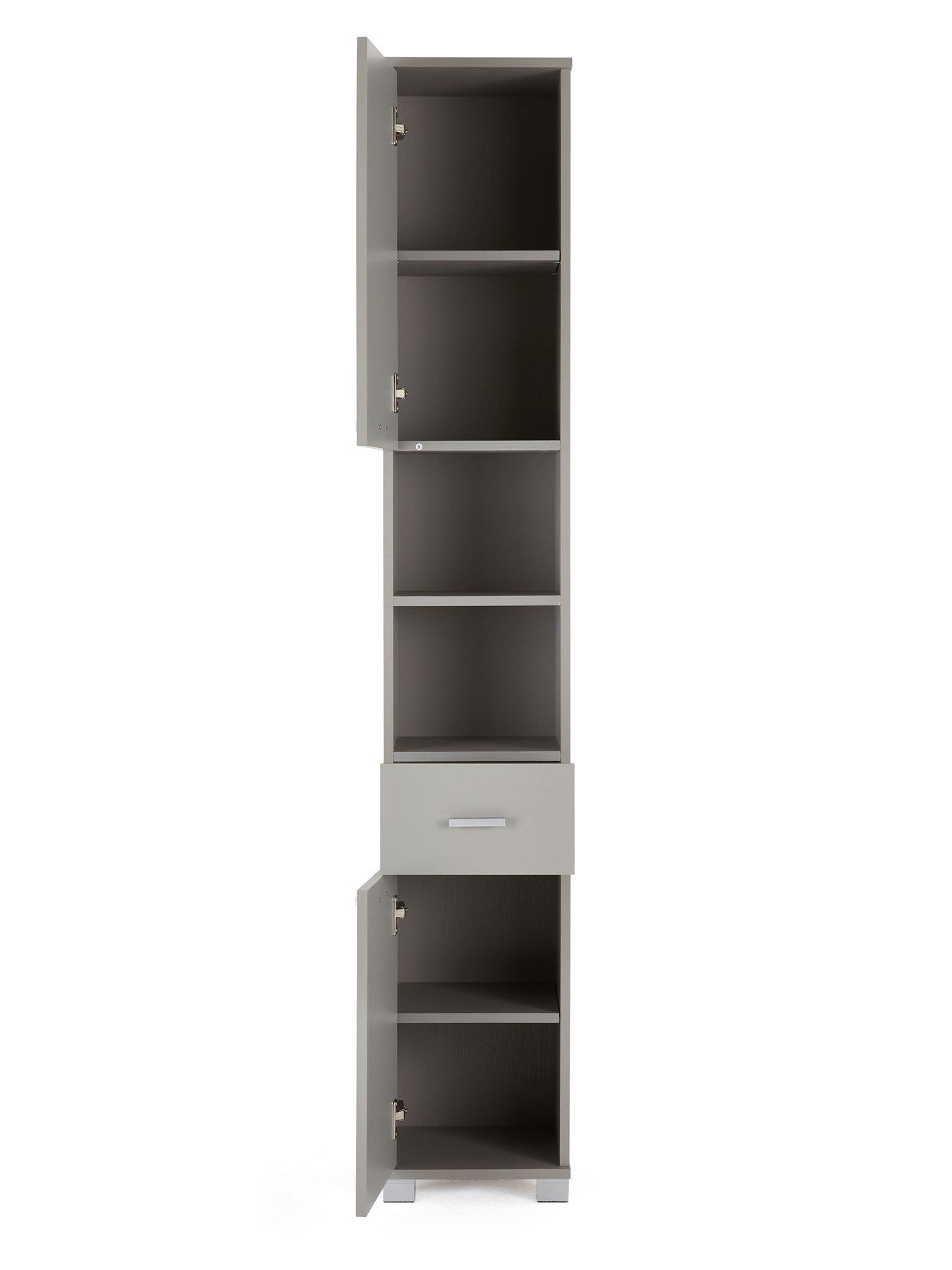 very-home-rowan-gloss-2-door-1-drawer-tall-bathroom-cabinetnbsp-nbspgrey--fscreg-certifiedoutfit