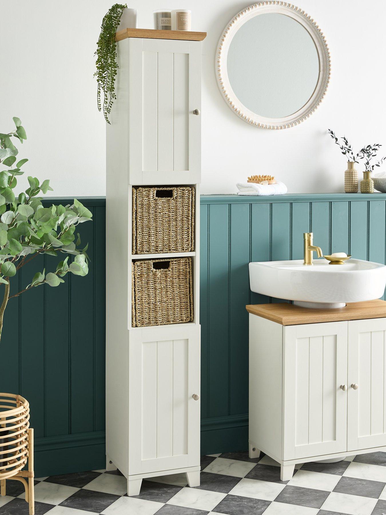 Very Home Amigo Tall Cabinet With 2 Baskets - FSC® Certified