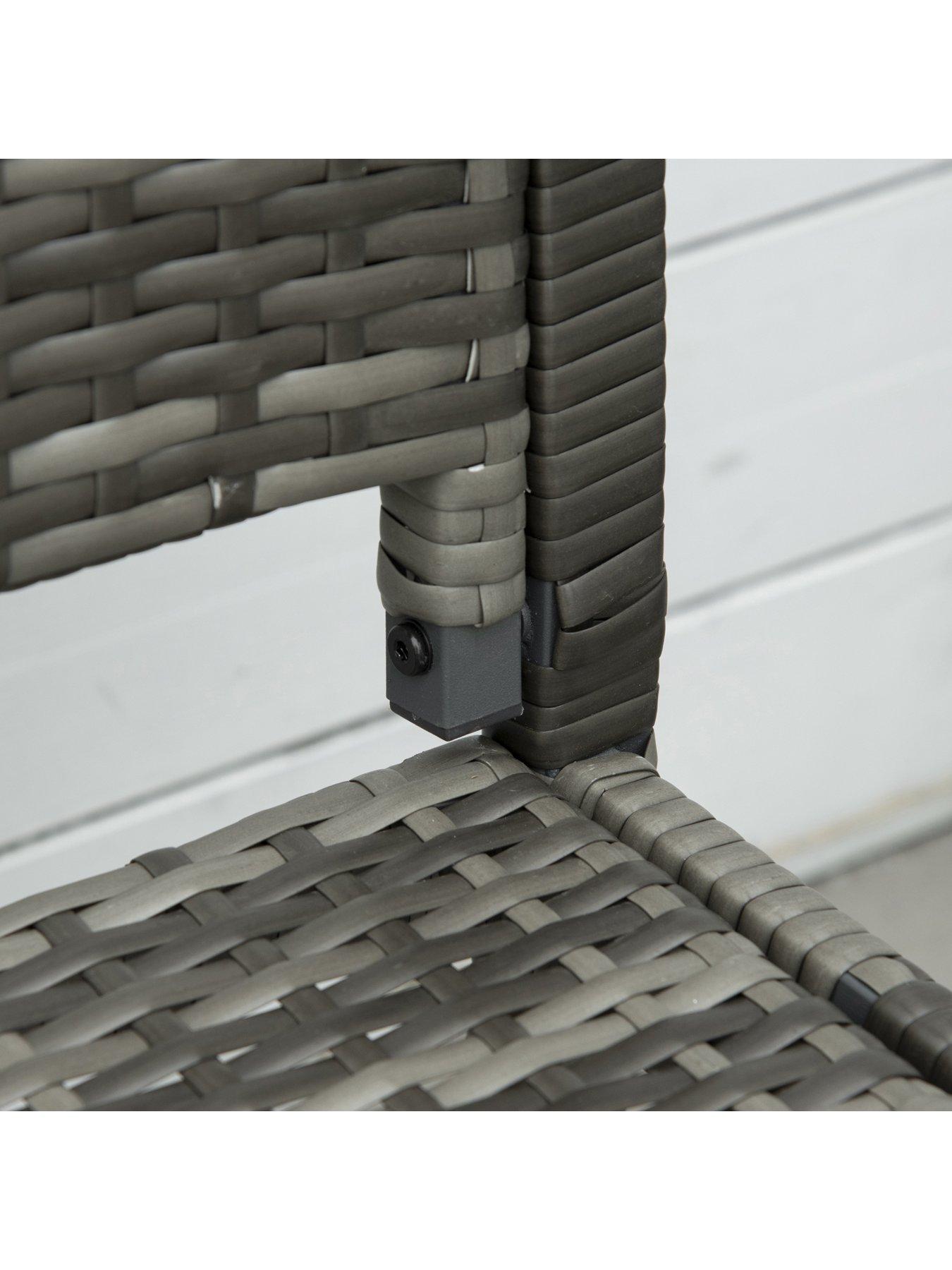 Image 7 of 7 of OutSunny Outsunny Patio Rattan 2 Seater Garden Bench Grey