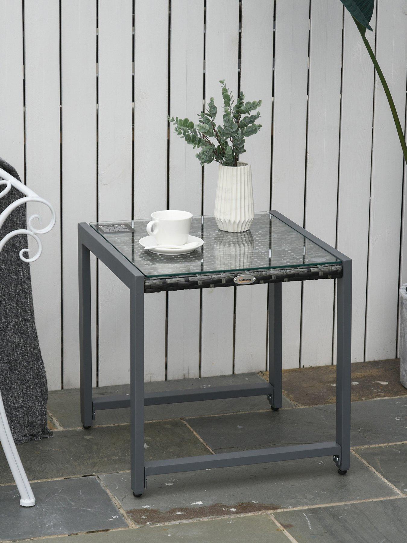 Image 1 of 7 of OutSunny Outsunny Rattan End Table Side