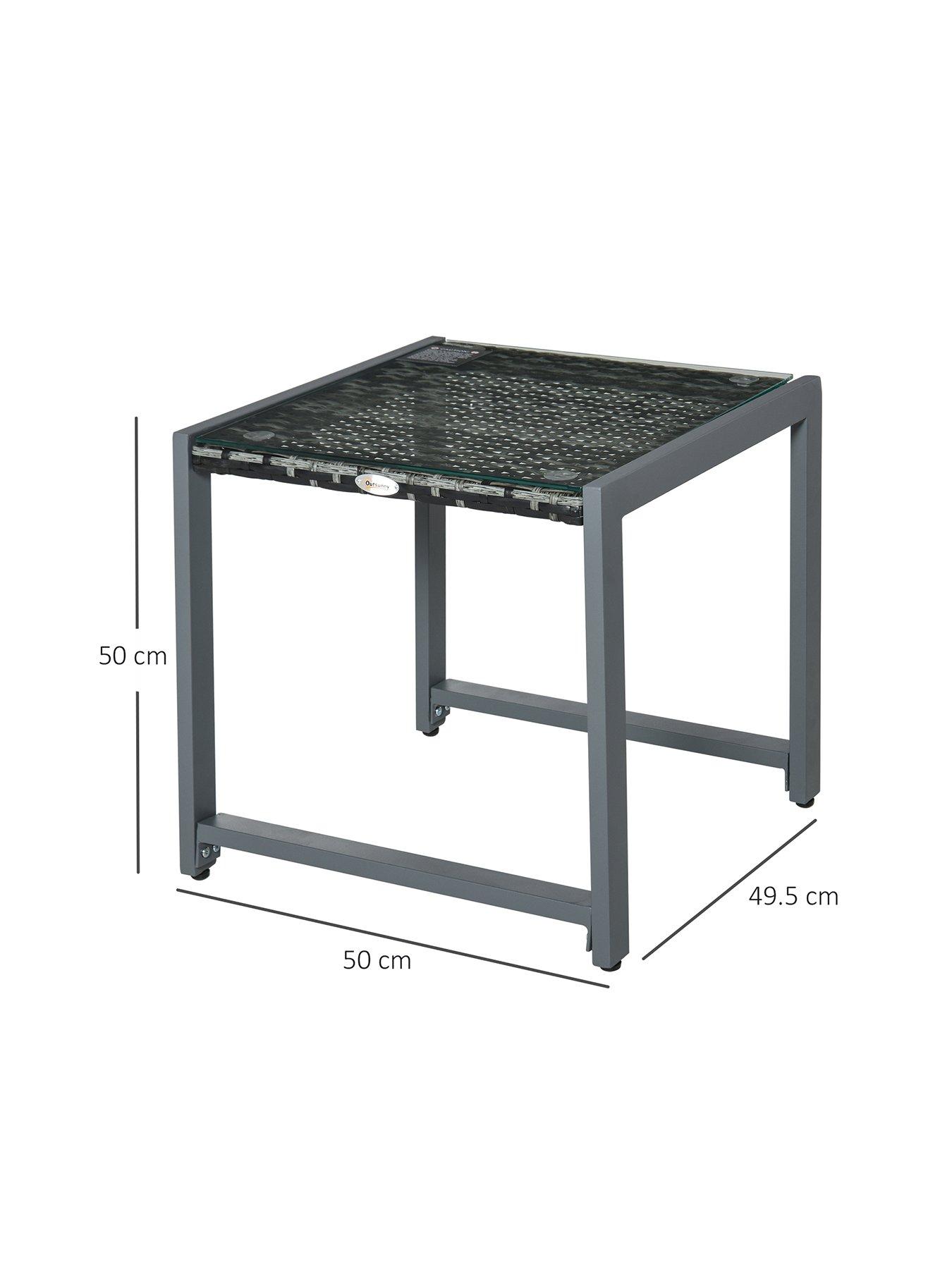Image 3 of 7 of OutSunny Outsunny Rattan End Table Side
