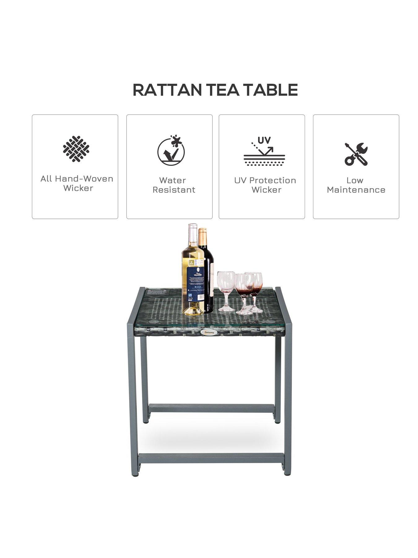 Image 7 of 7 of OutSunny Outsunny Rattan End Table Side