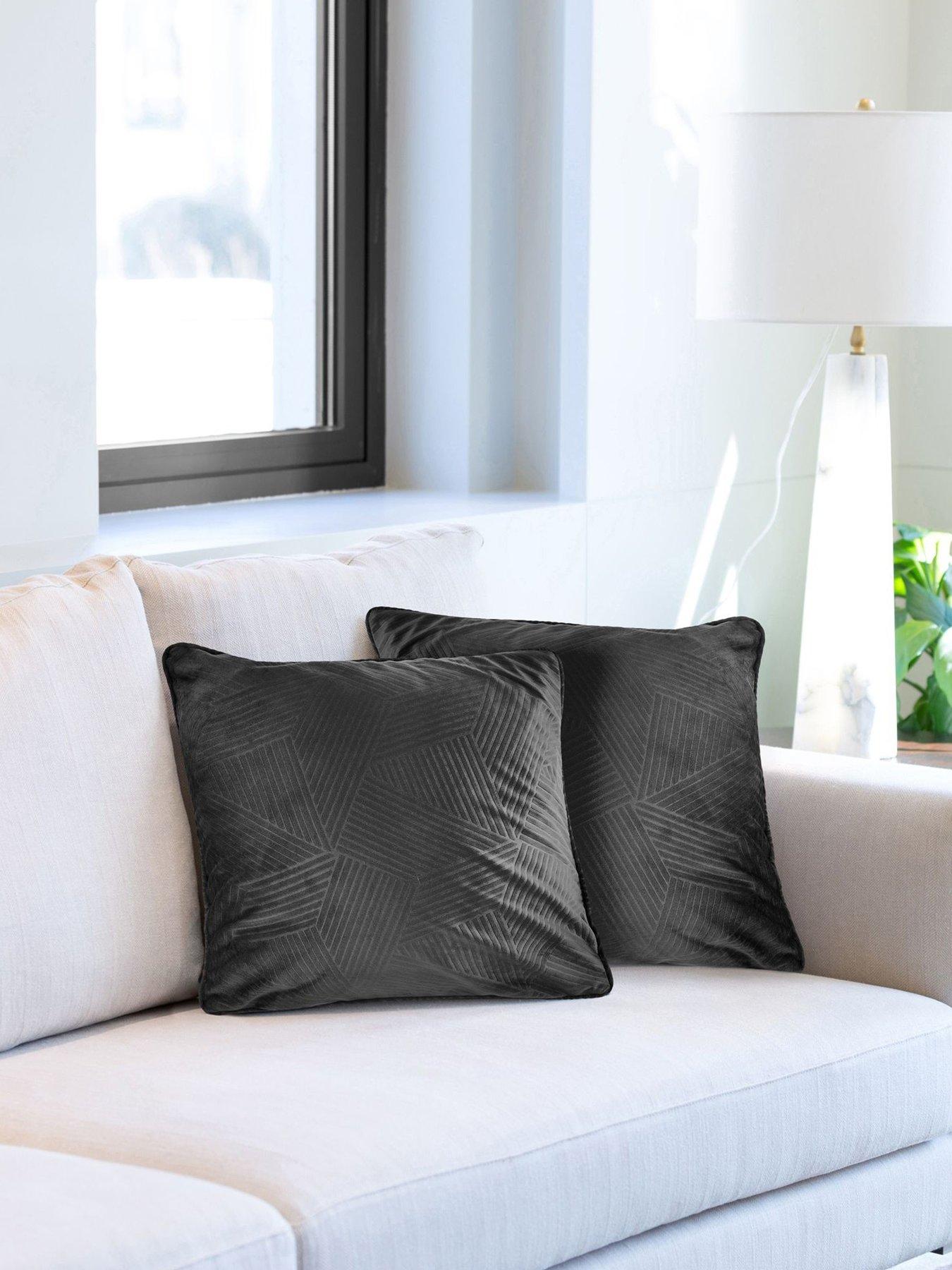 Very Home Geo Velvet Filled Cushion Pair
