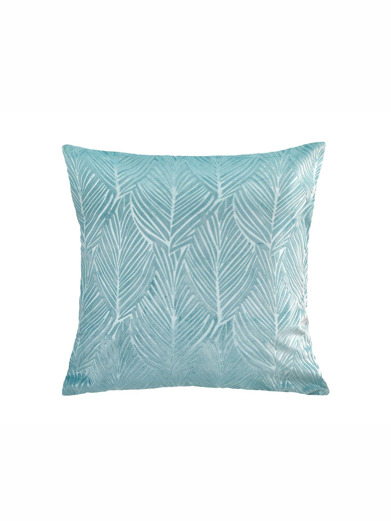 The Very Collection Leaf Embossed Velvet Filled Cushion 43x43cm