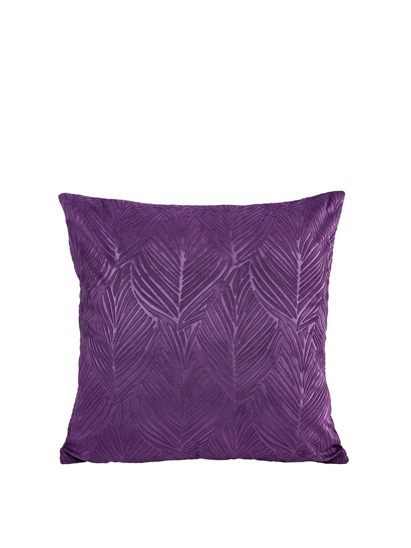 Image 2 of 2 of Leaf Embossed Velvet Filled Cushion 43x43cm