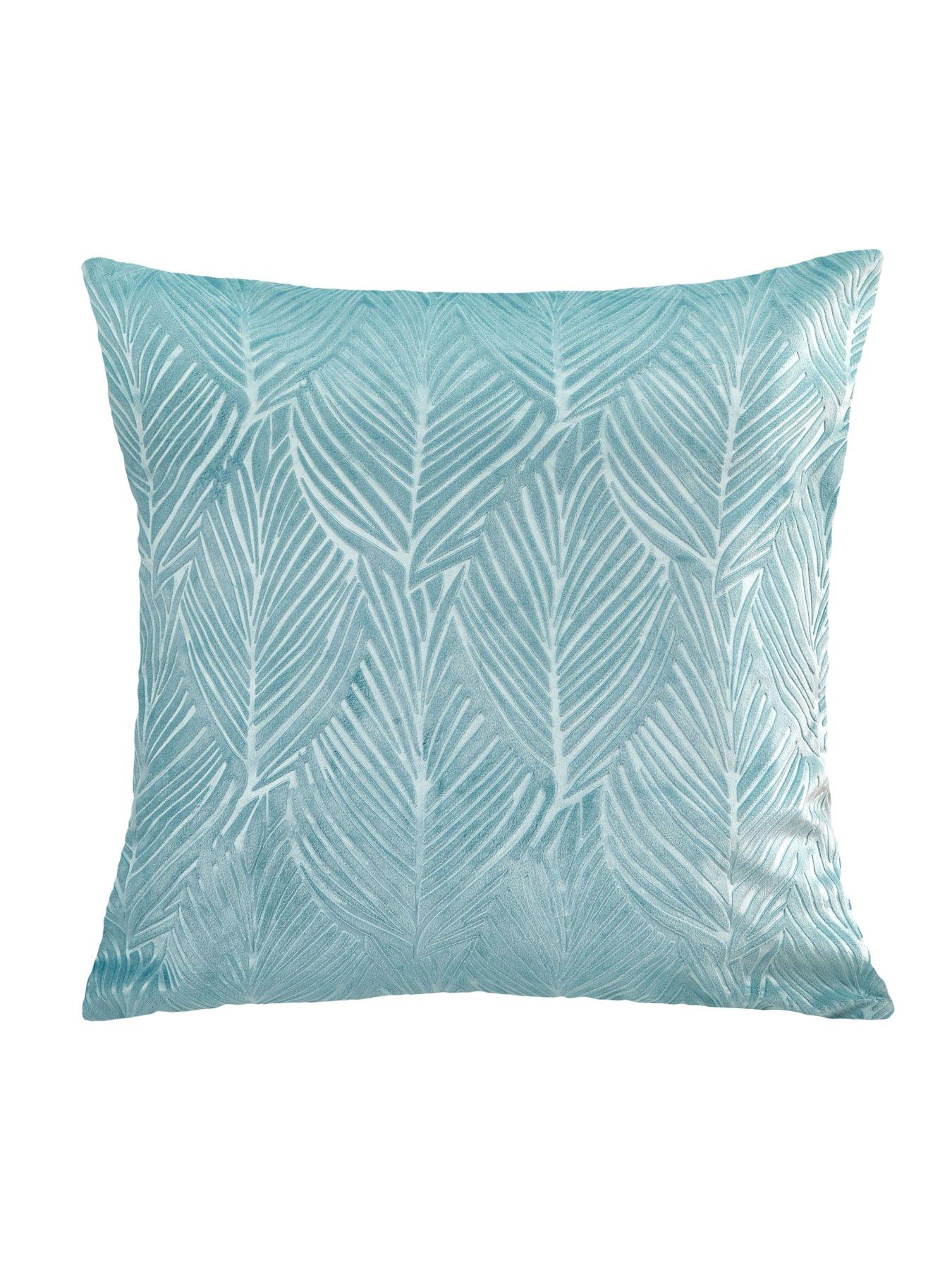 the-very-collection-leaf-embossed-velvet-filled-cushion-pair-43x43cm