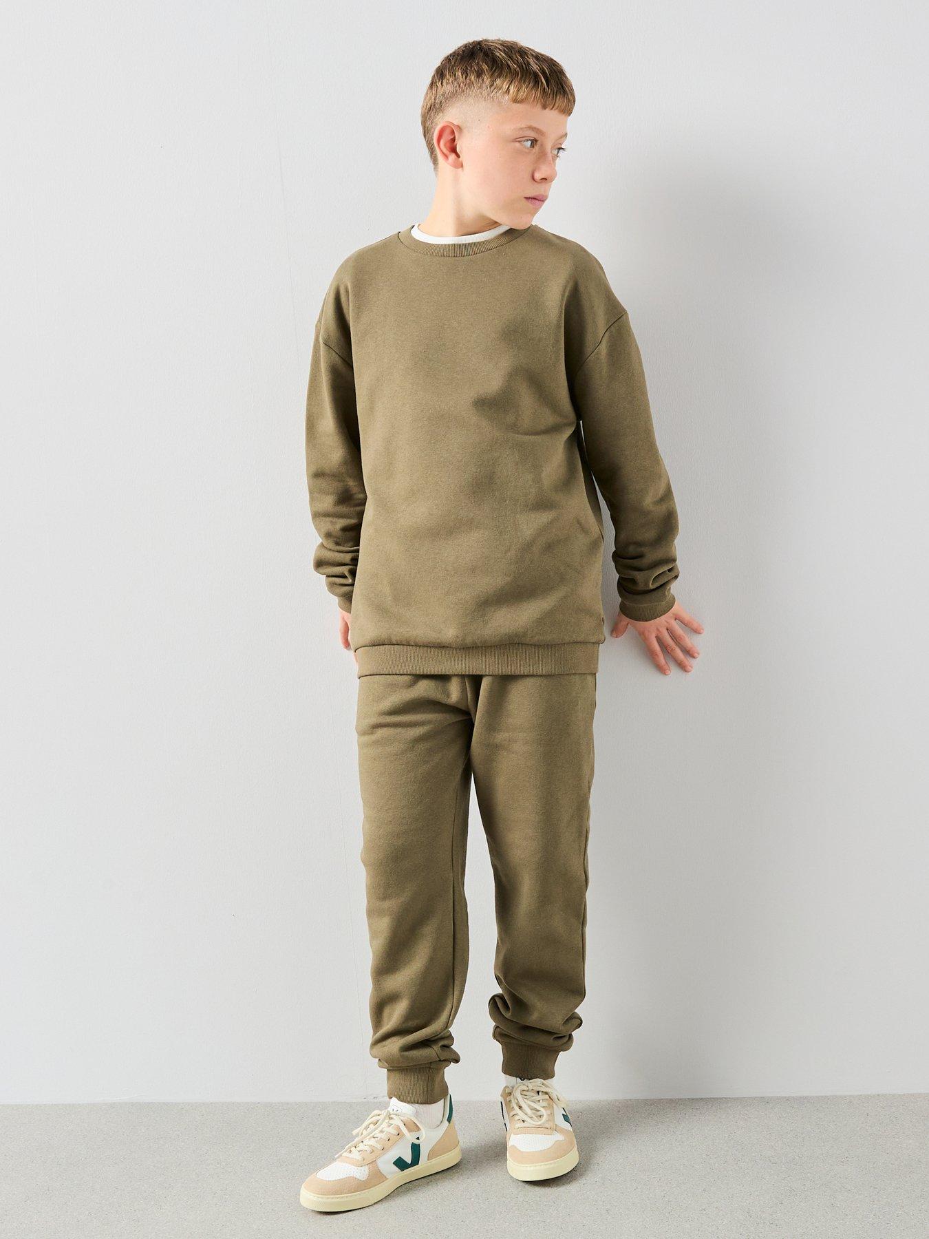 Image 1 of 6 of The Very Collection Boys Sweatshirt And Jogger Set - Khaki