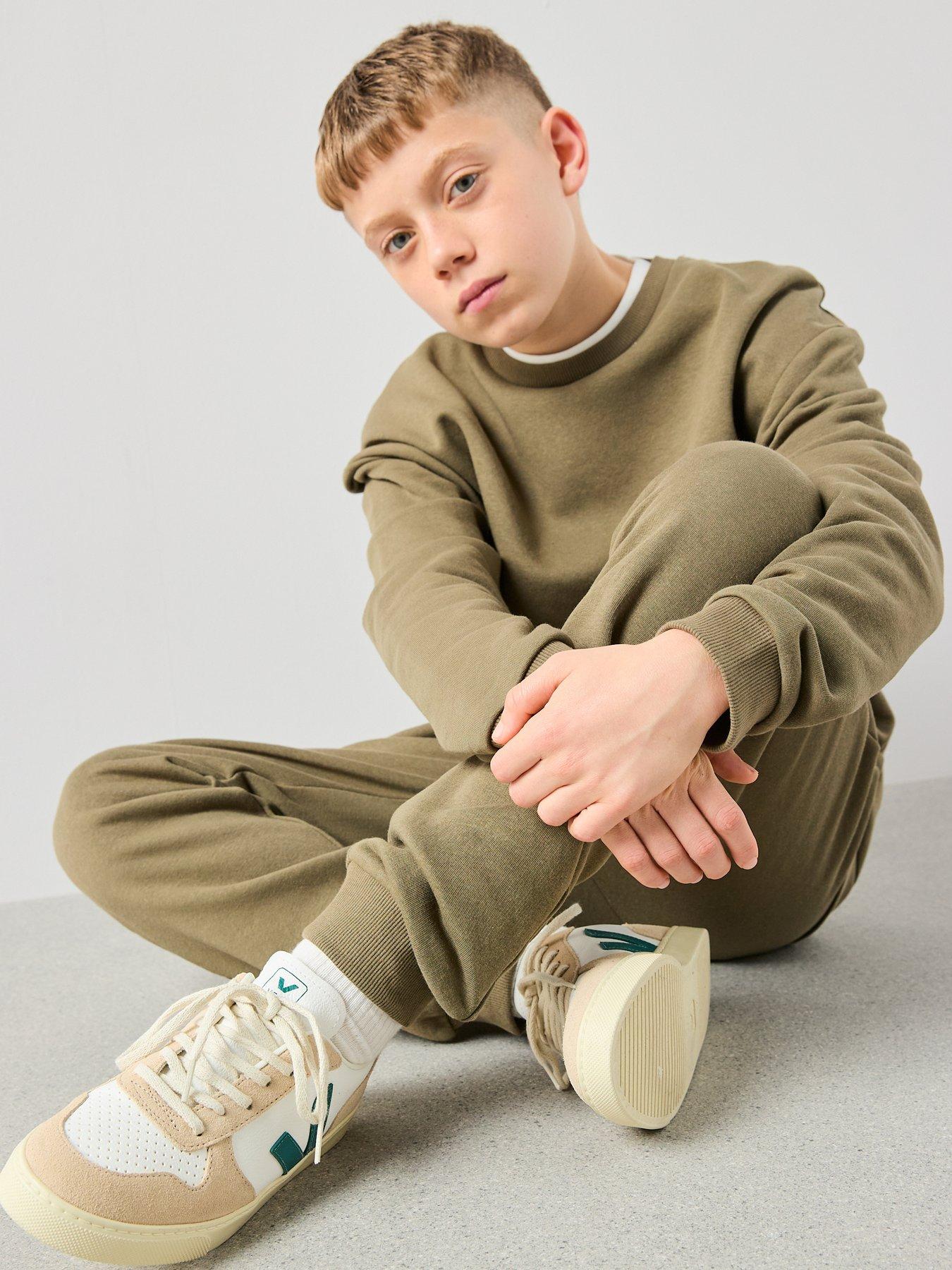 Image 4 of 6 of The Very Collection Boys Sweatshirt And Jogger Set - Khaki