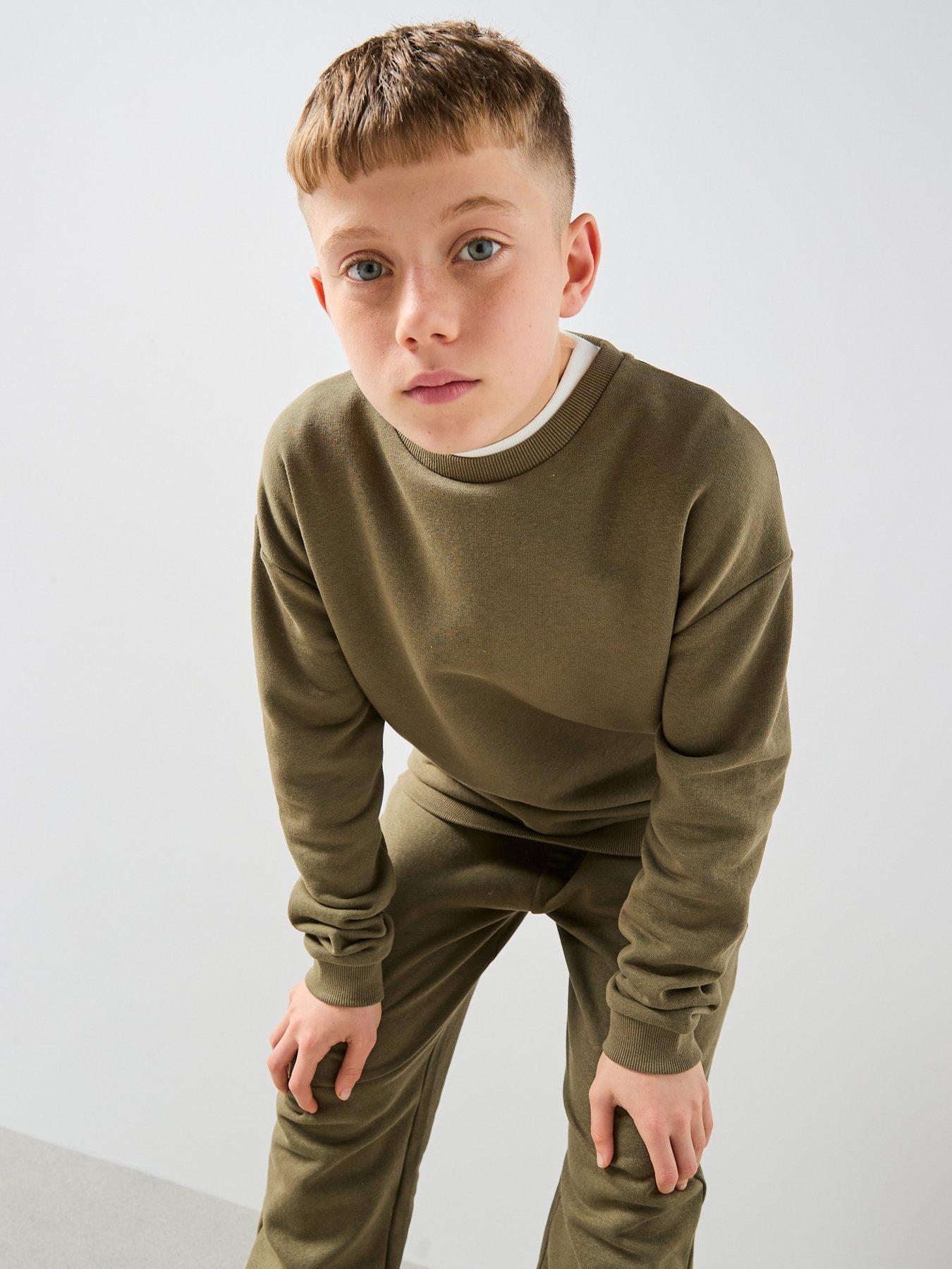 Image 5 of 6 of The Very Collection Boys Sweatshirt And Jogger Set - Khaki