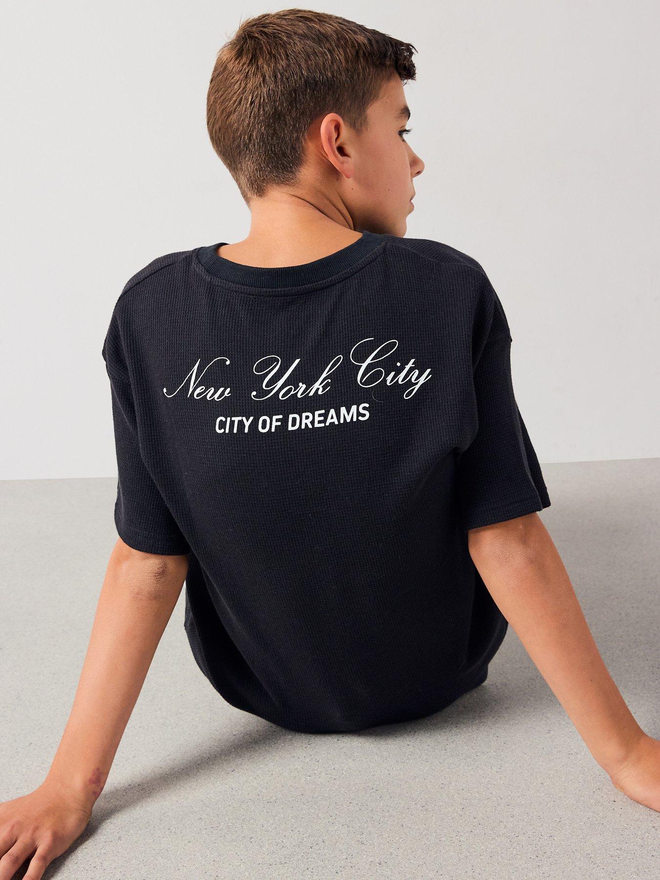 the-very-collection-boys-back-print-textured-short-sleeve-t-shirt-black