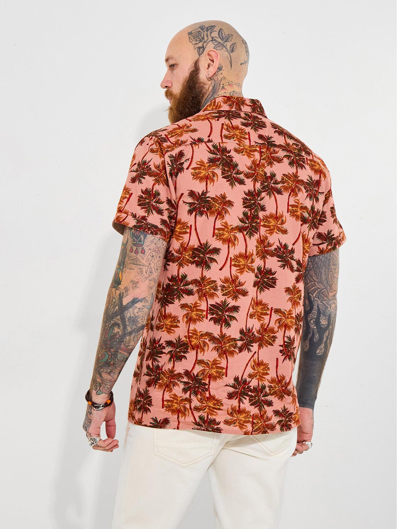 joe-browns-perfect-palm-short-sleeve-shirt-pinkstillFront