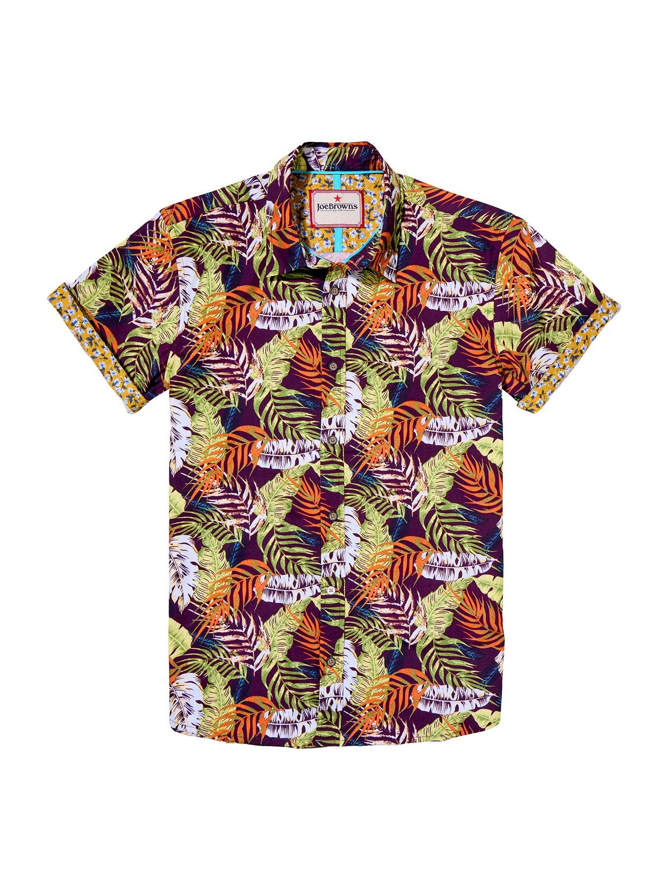 Image 1 of 4 of Joe Browns Palm Leaf Short Sleeve Shirt - Multi