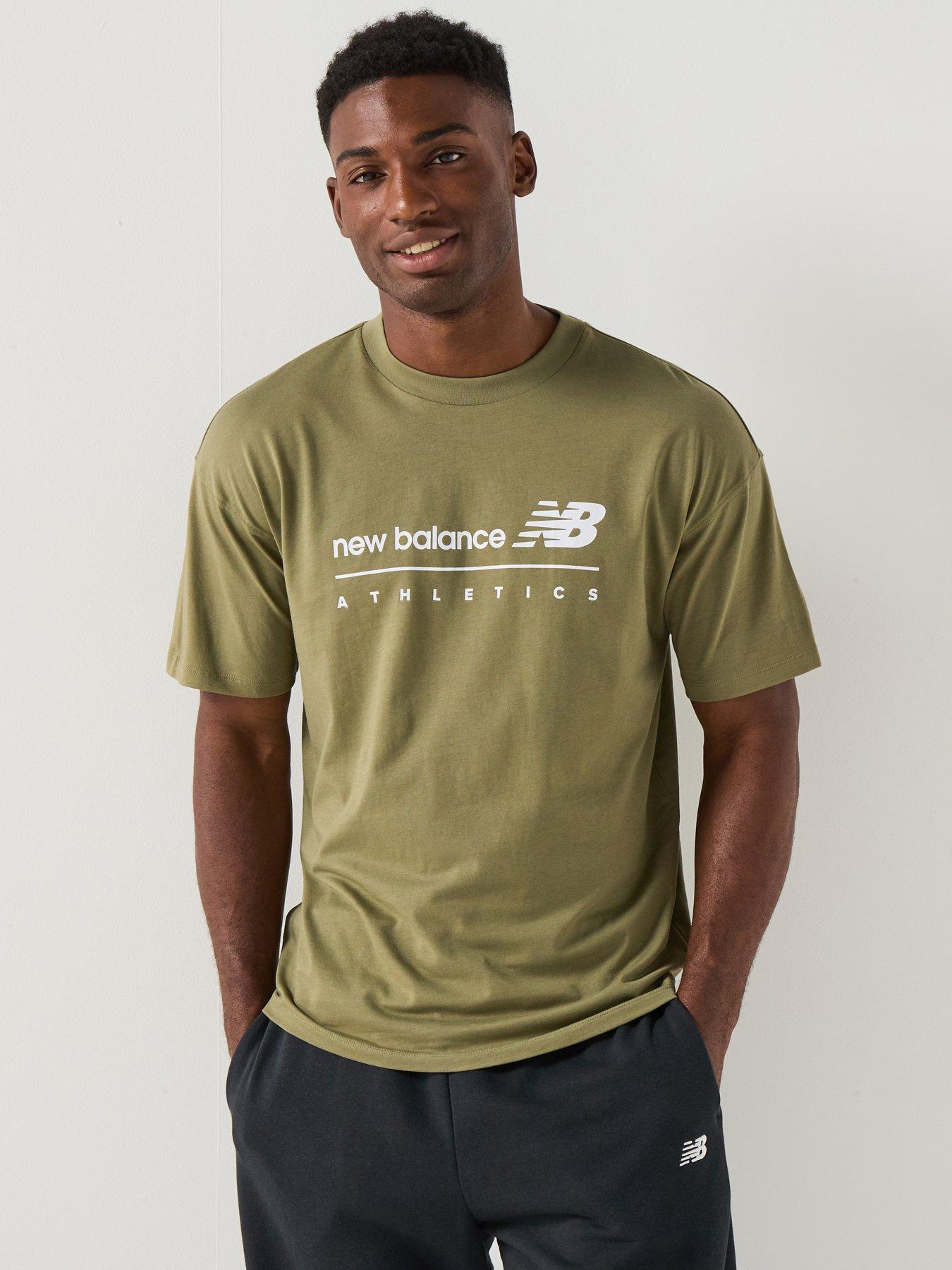 New Balance Mens Linear Graphic T-Shirt - Green