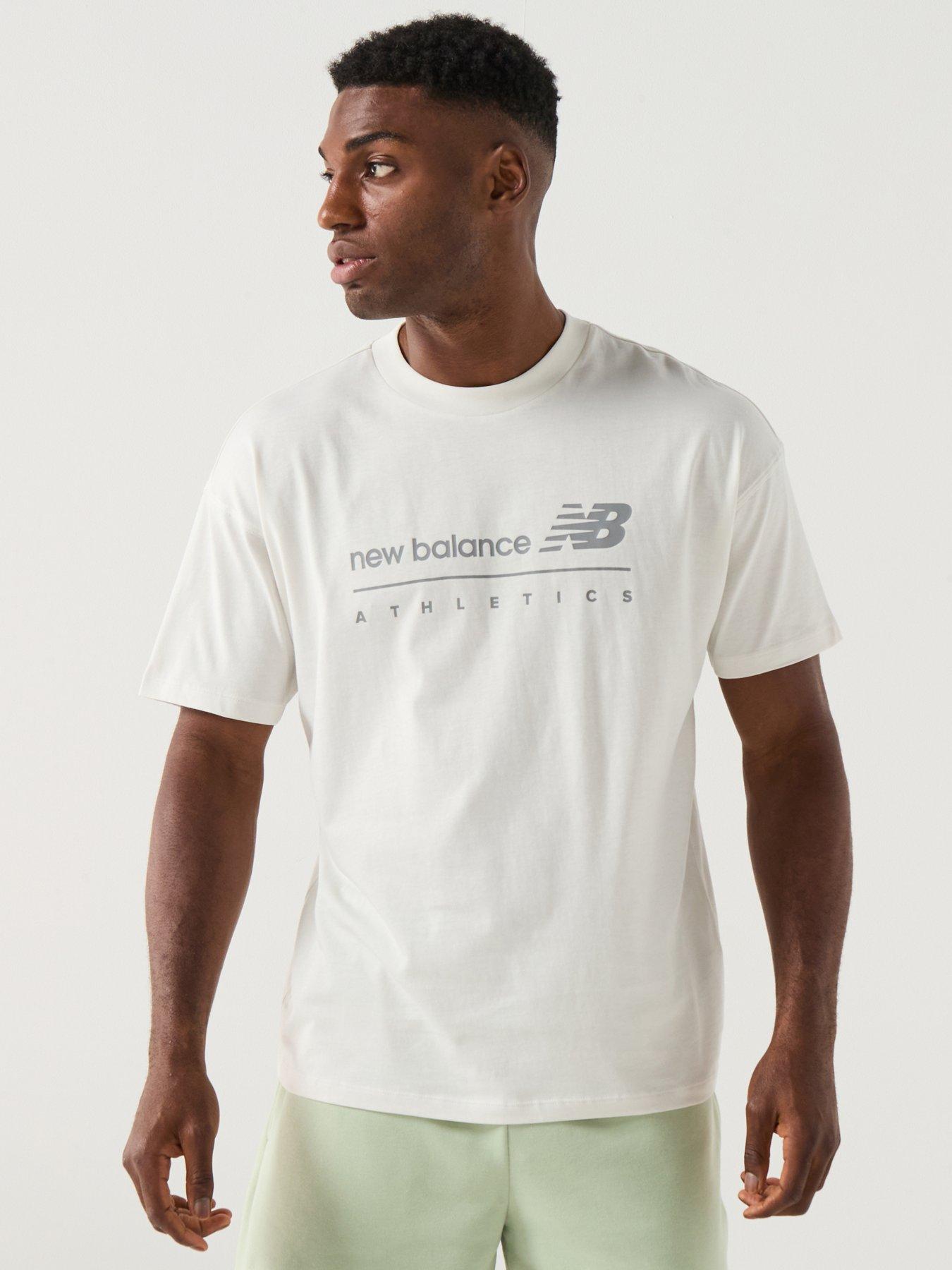 Image 1 of 6 of New Balance Mens Linear Graphic Tshirt - Grey