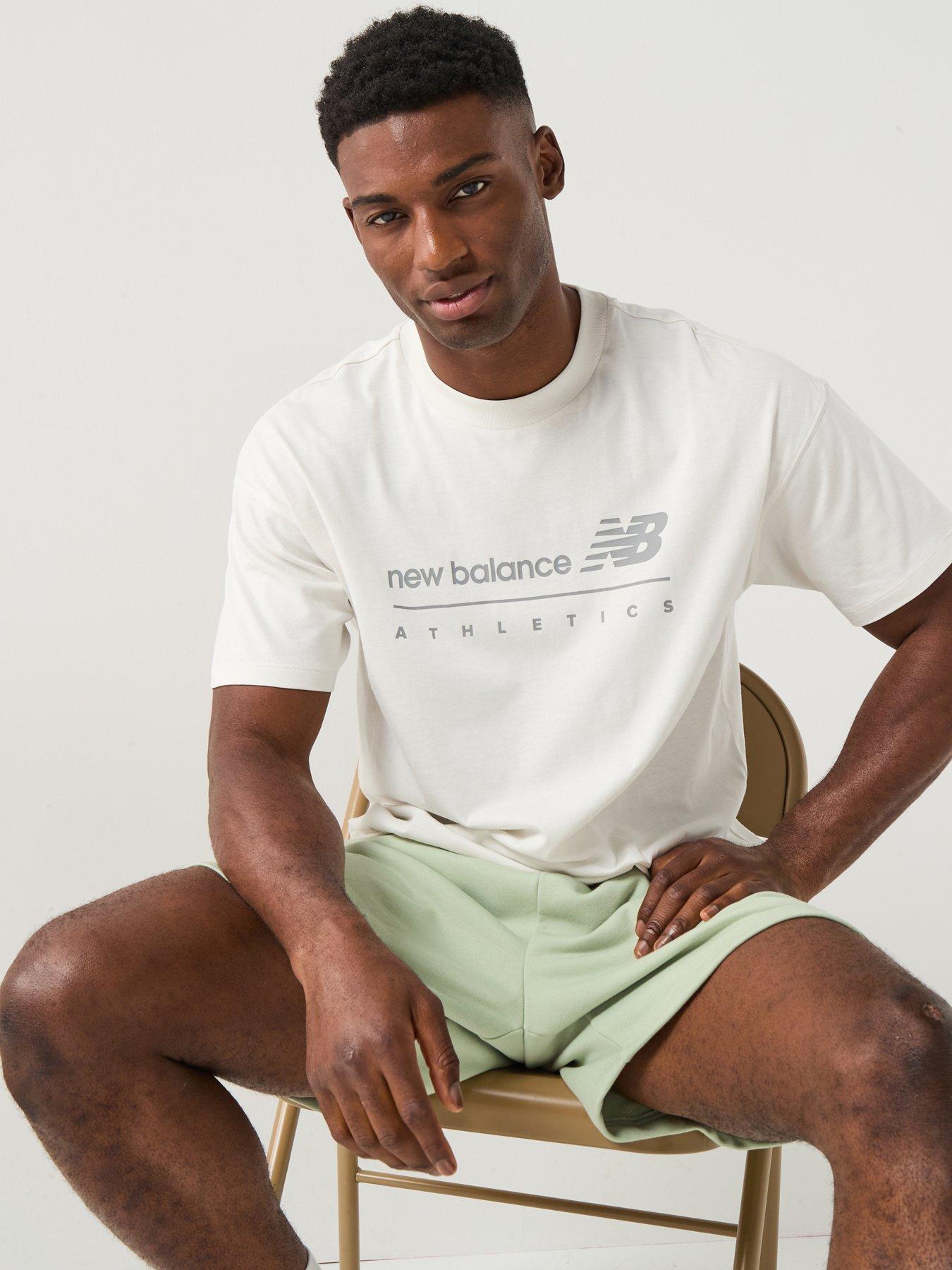 Image 5 of 6 of New Balance Mens Linear Graphic Tshirt - Grey