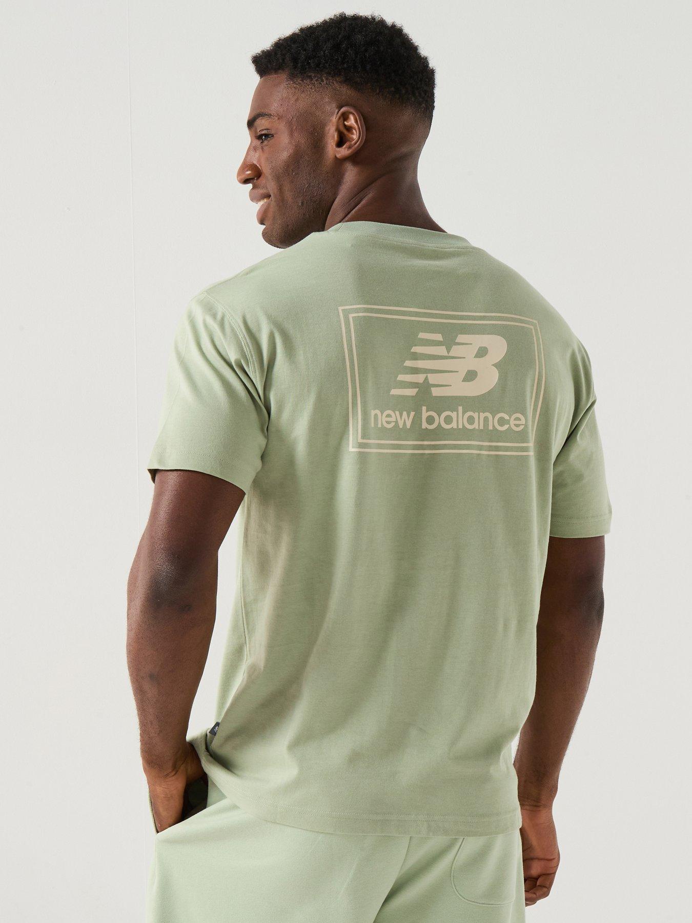 Image 1 of 6 of New Balance Mens Woven Label T-Shirt - Green
