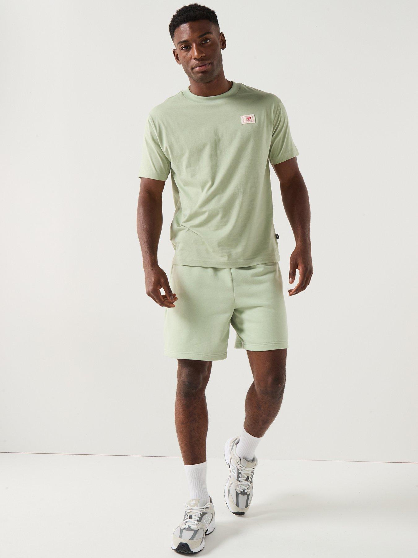 Image 3 of 6 of New Balance Mens Woven Label T-Shirt - Green