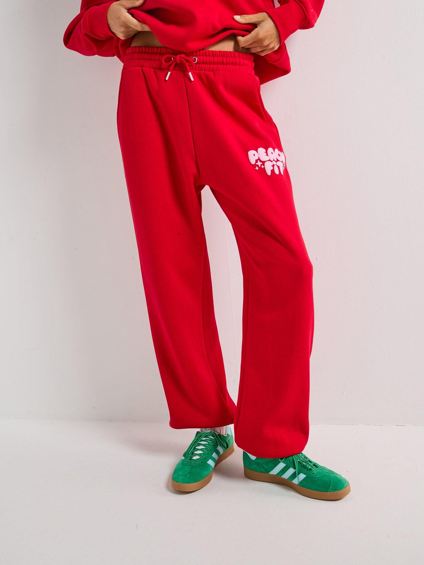 Peach Fit Womens Cosy Dept Jogger - Red