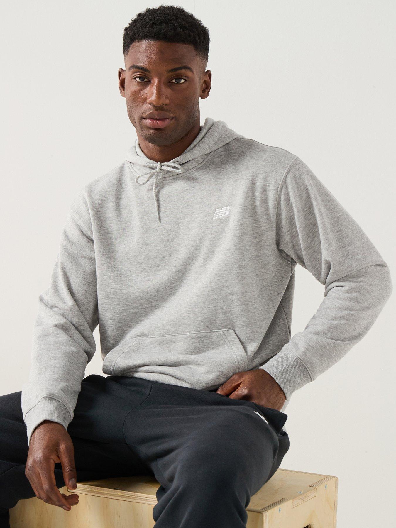New Balance Mens Sports Essentials French Terry Hoodie - Grey