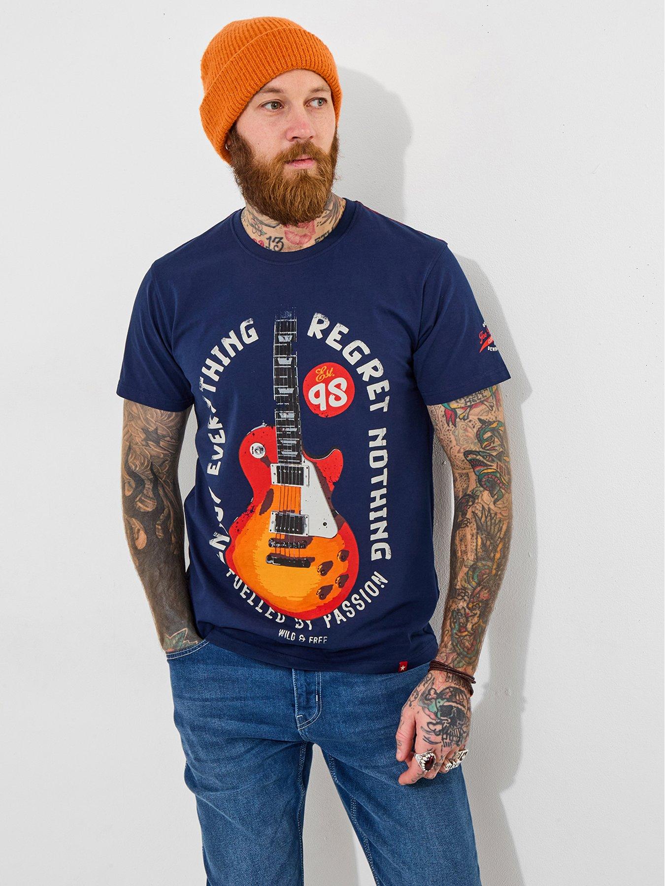 Image of Joe Browns Enjoy Everything Guitar T-Shirt - Navy