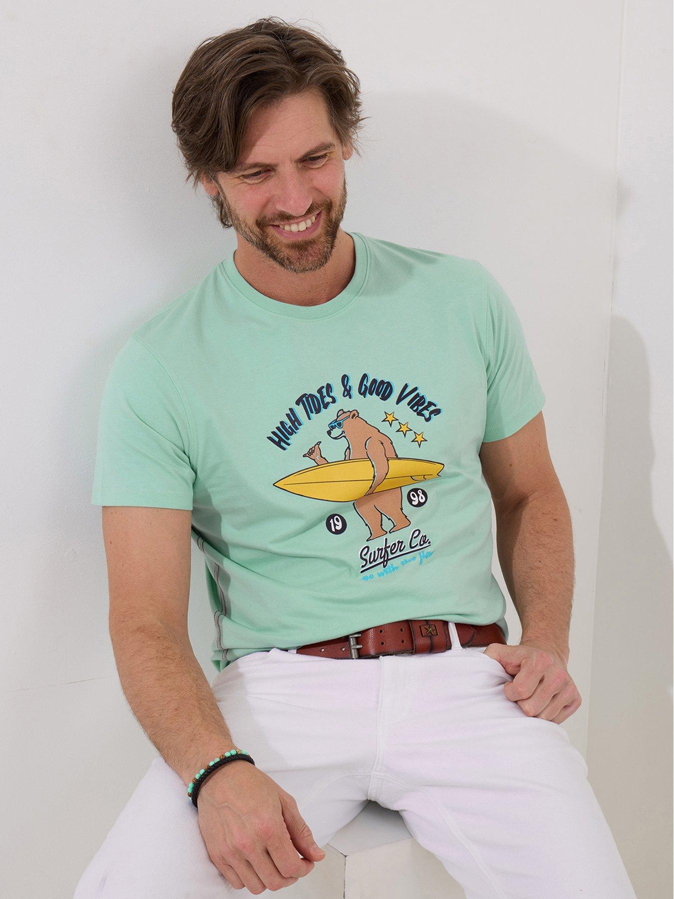 Image 1 of 5 of Joe Browns Bear And A Board T-Shirt - Blue