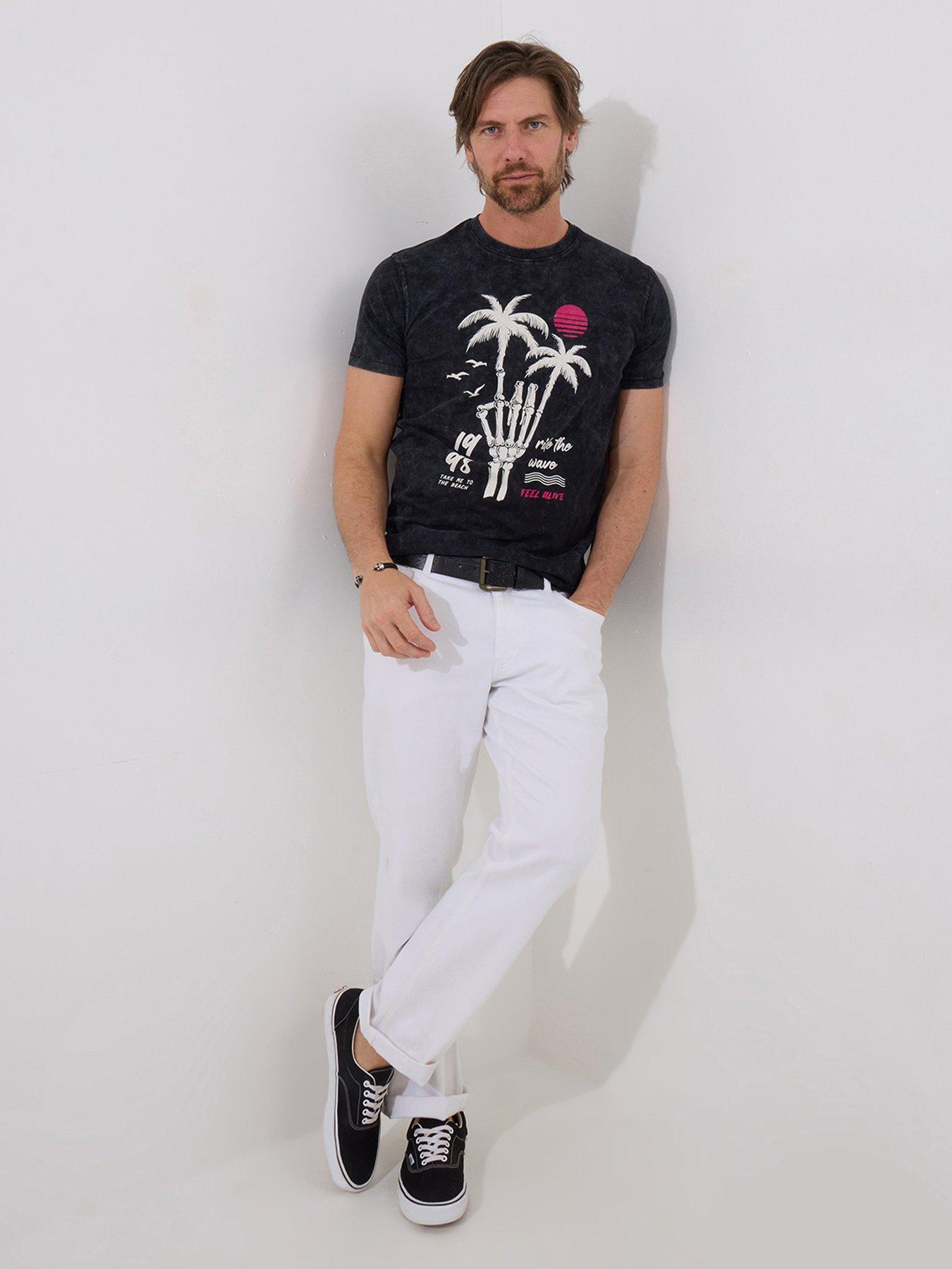 Image 3 of 5 of Joe Browns Skeleton Palm T-Shirt - Black